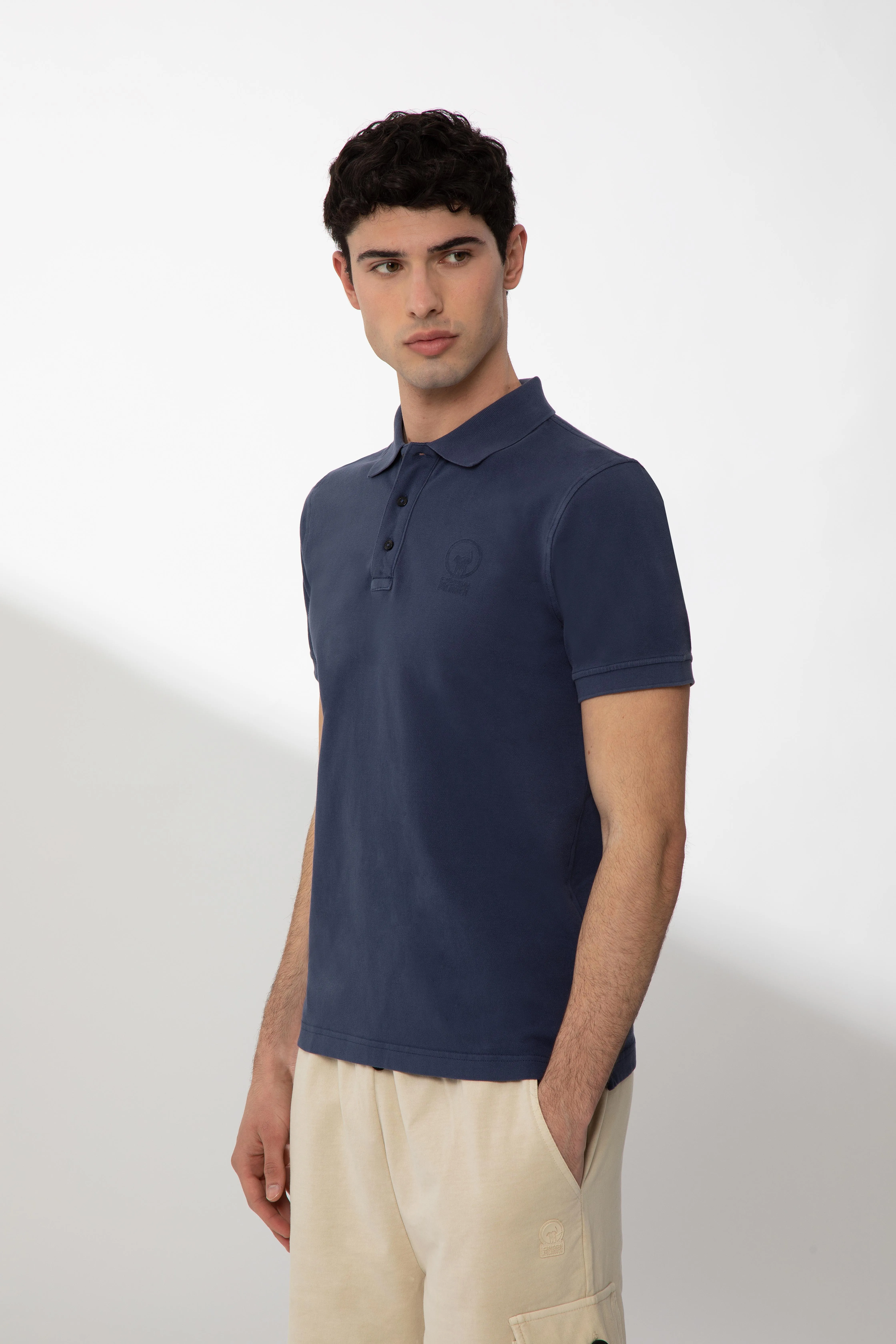 HELMY – ITEM-DYED BLUE POLO