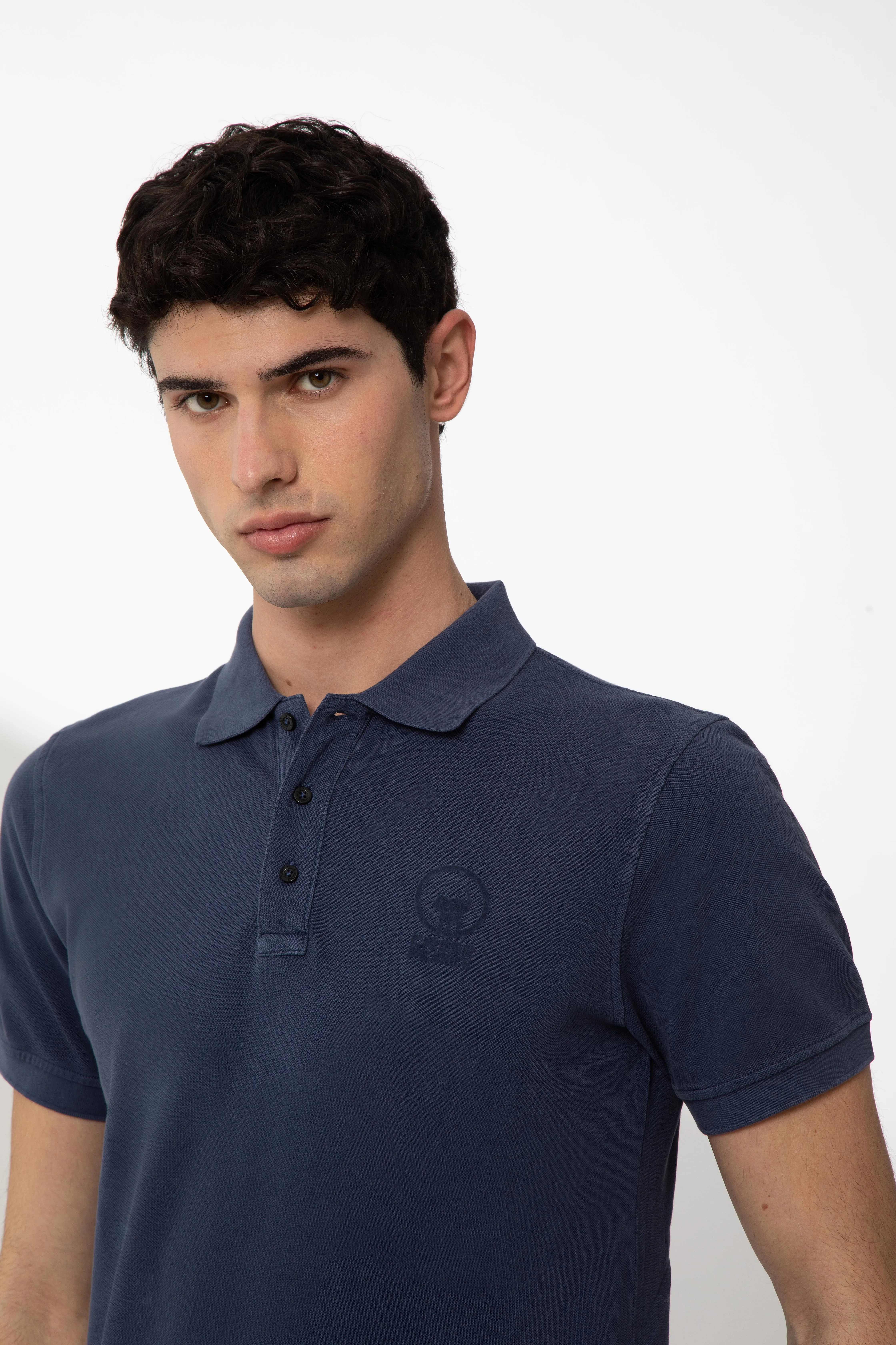 HELMY – ITEM-DYED BLUE POLO