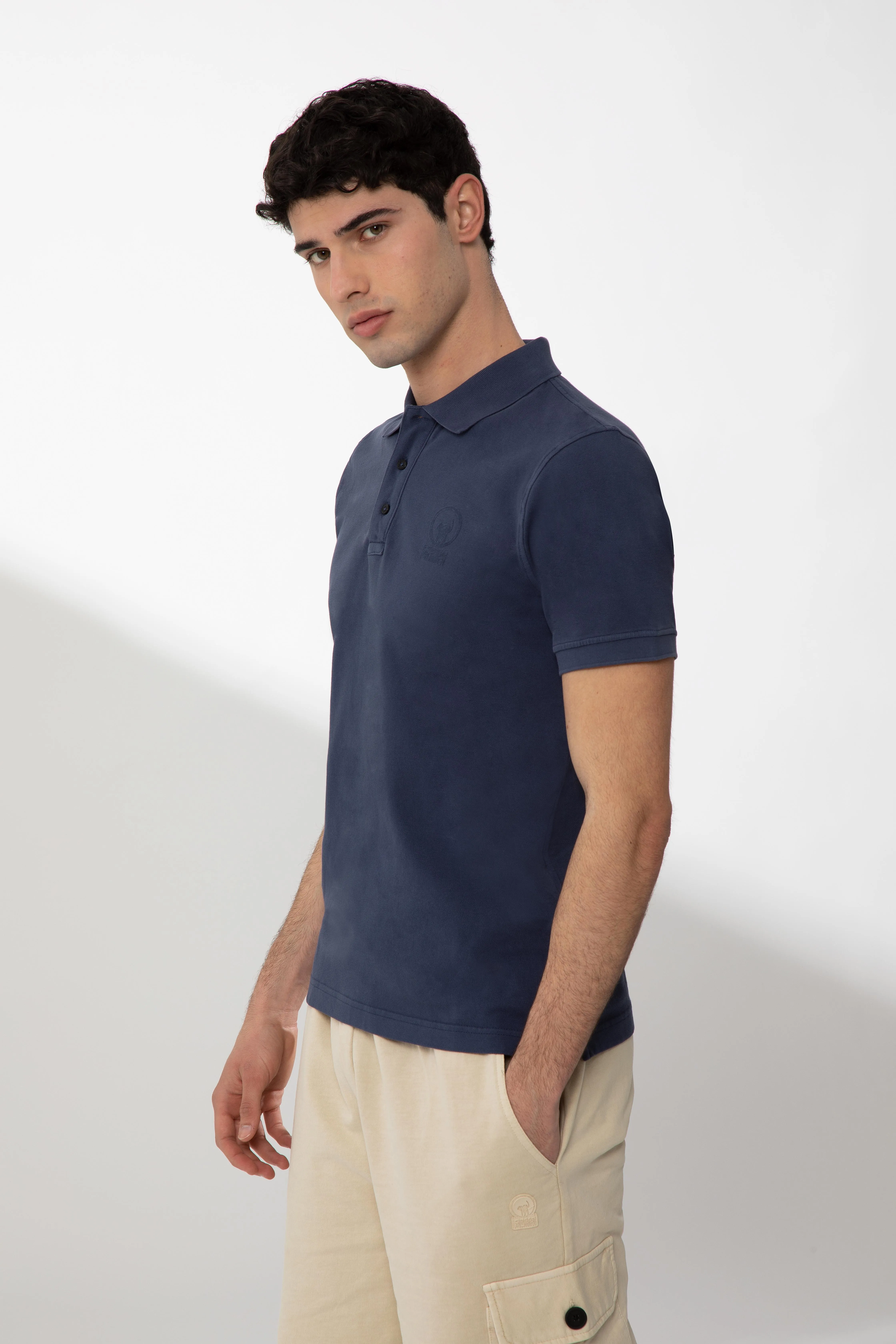 HELMY – ITEM-DYED BLUE POLO
