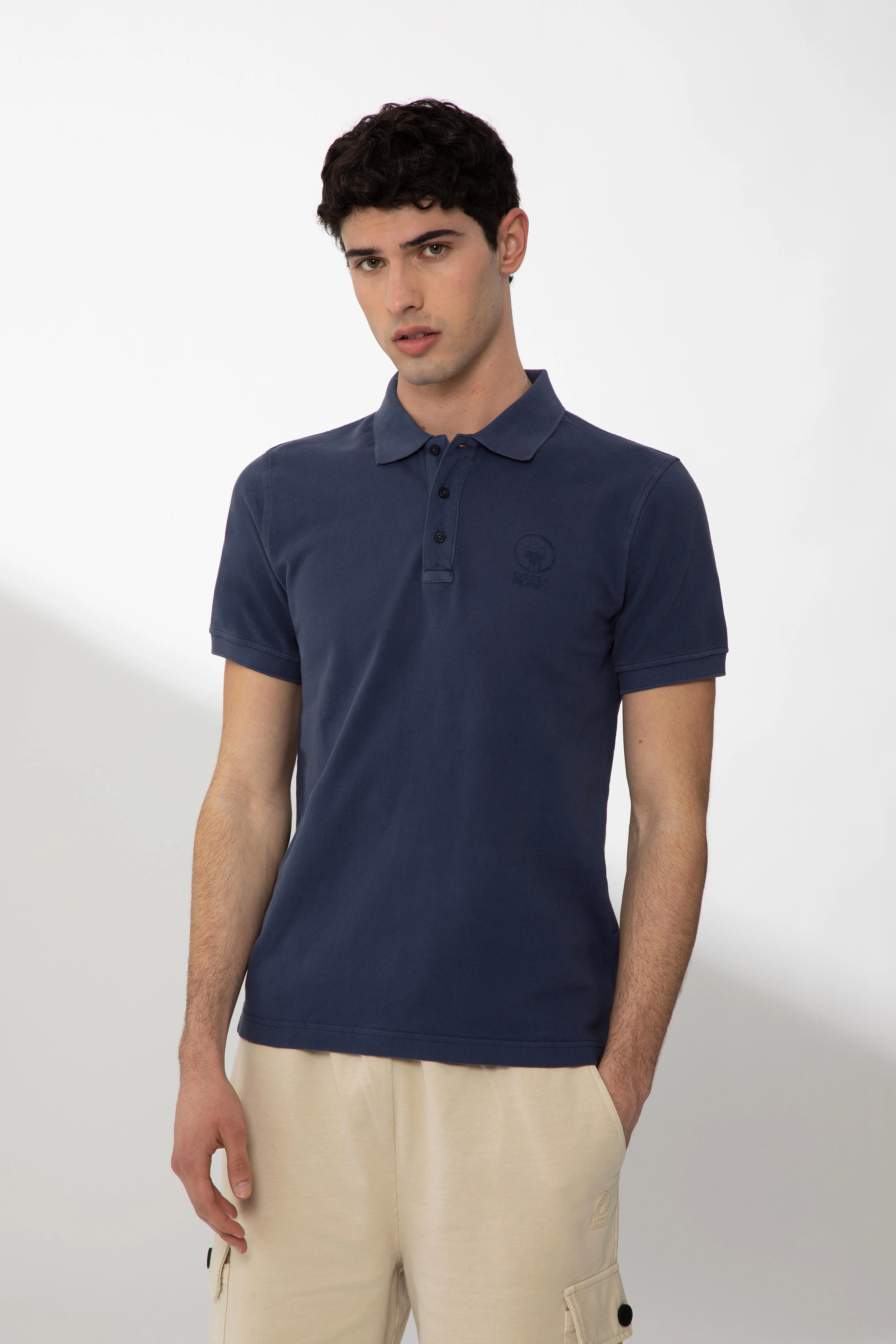 HELMY – ITEM-DYED BLUE POLO