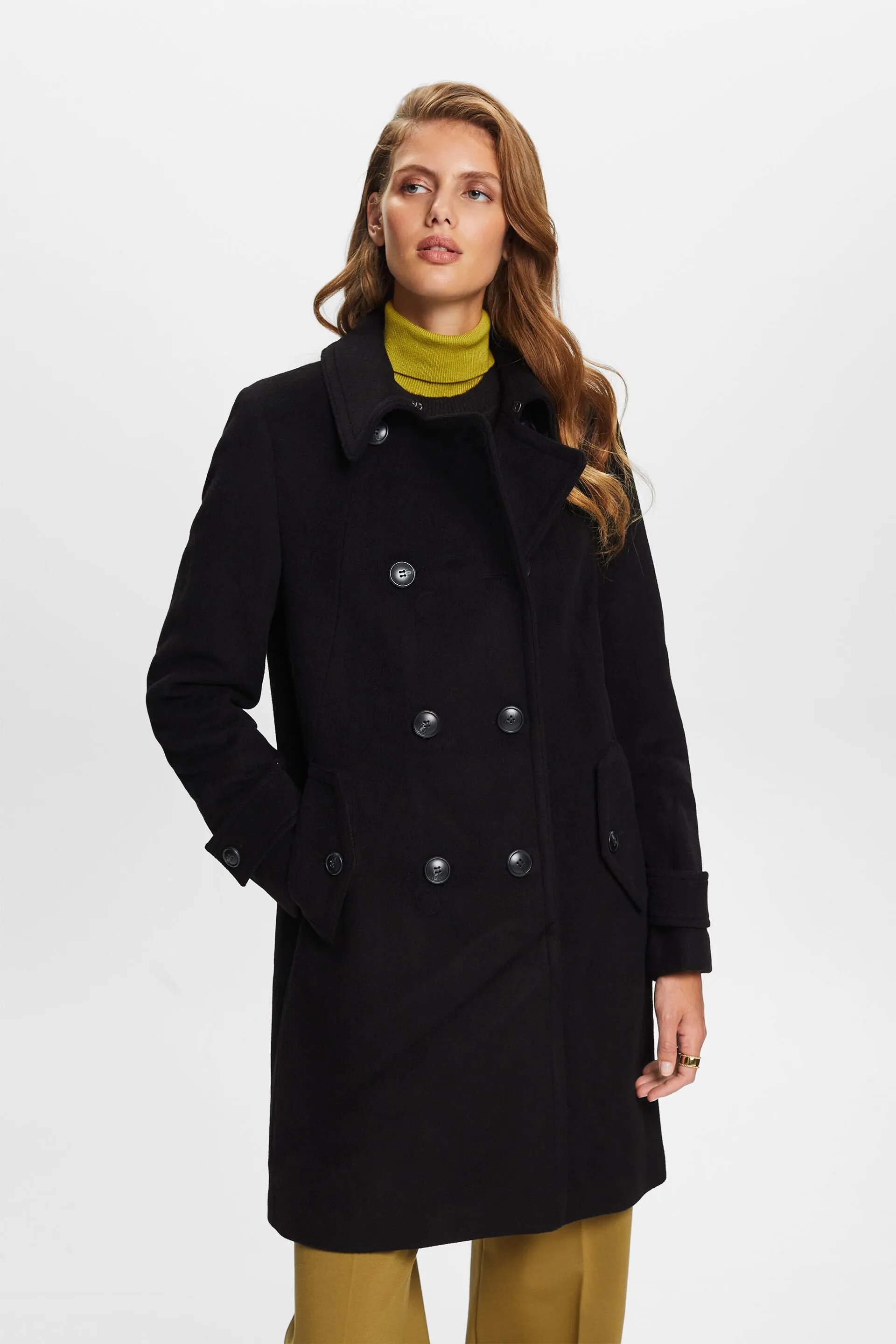 In materiale riciclato: cappotto in misto lana con cashmere