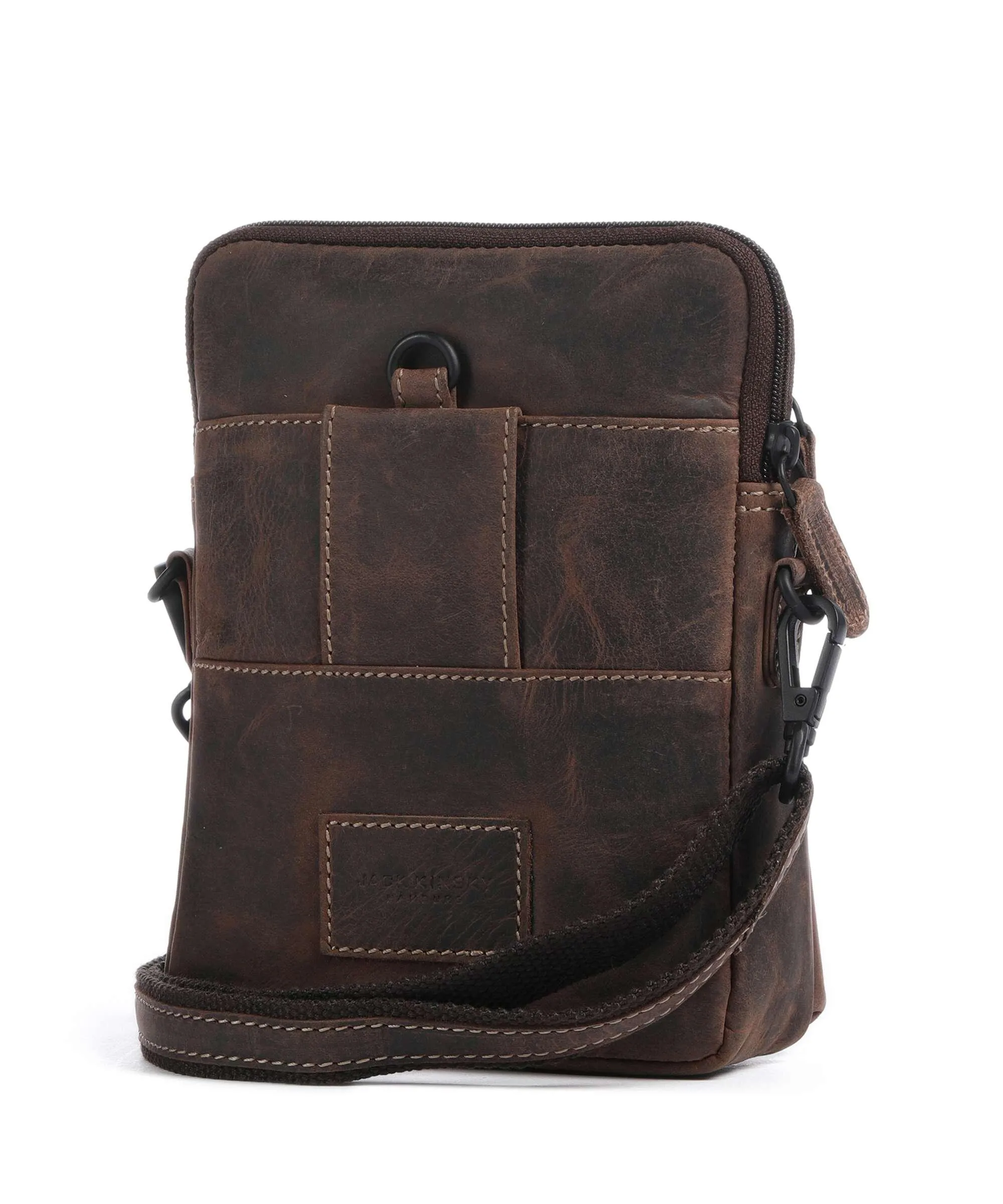  Jack Kinsky Baltimore 11 Borsa a tracolla pelle marrone scuro  
