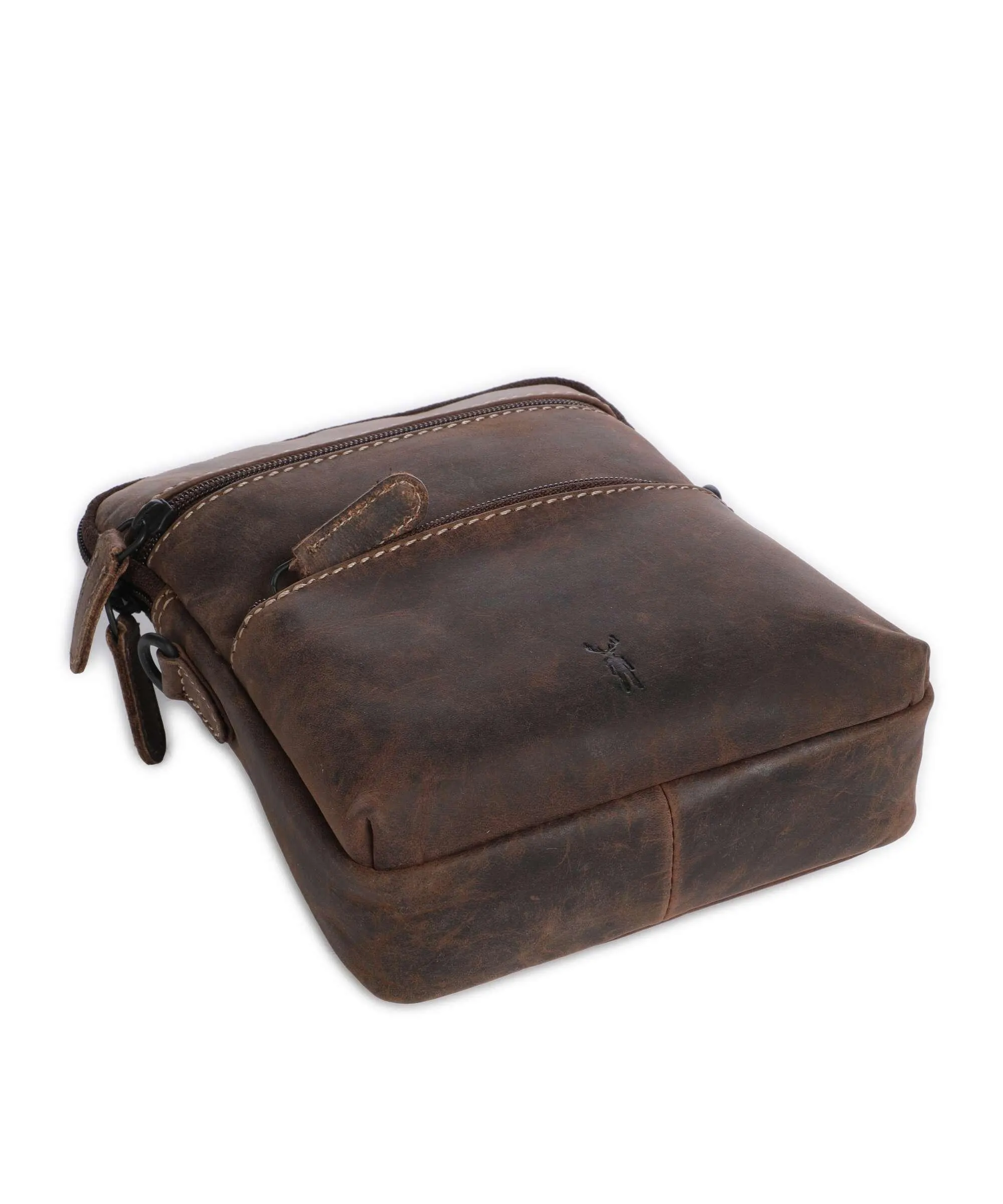  Jack Kinsky Baltimore 11 Borsa a tracolla pelle marrone scuro  