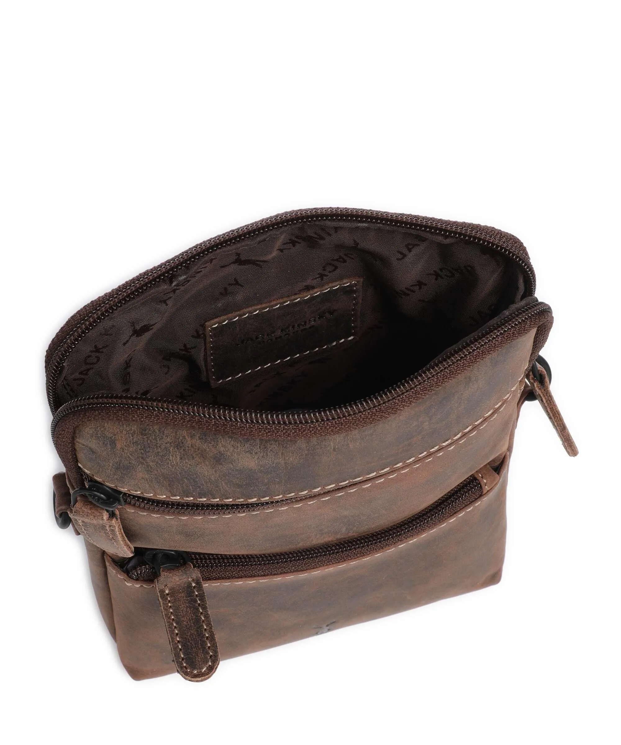 Jack Kinsky Baltimore 11 Borsa a tracolla pelle marrone scuro  