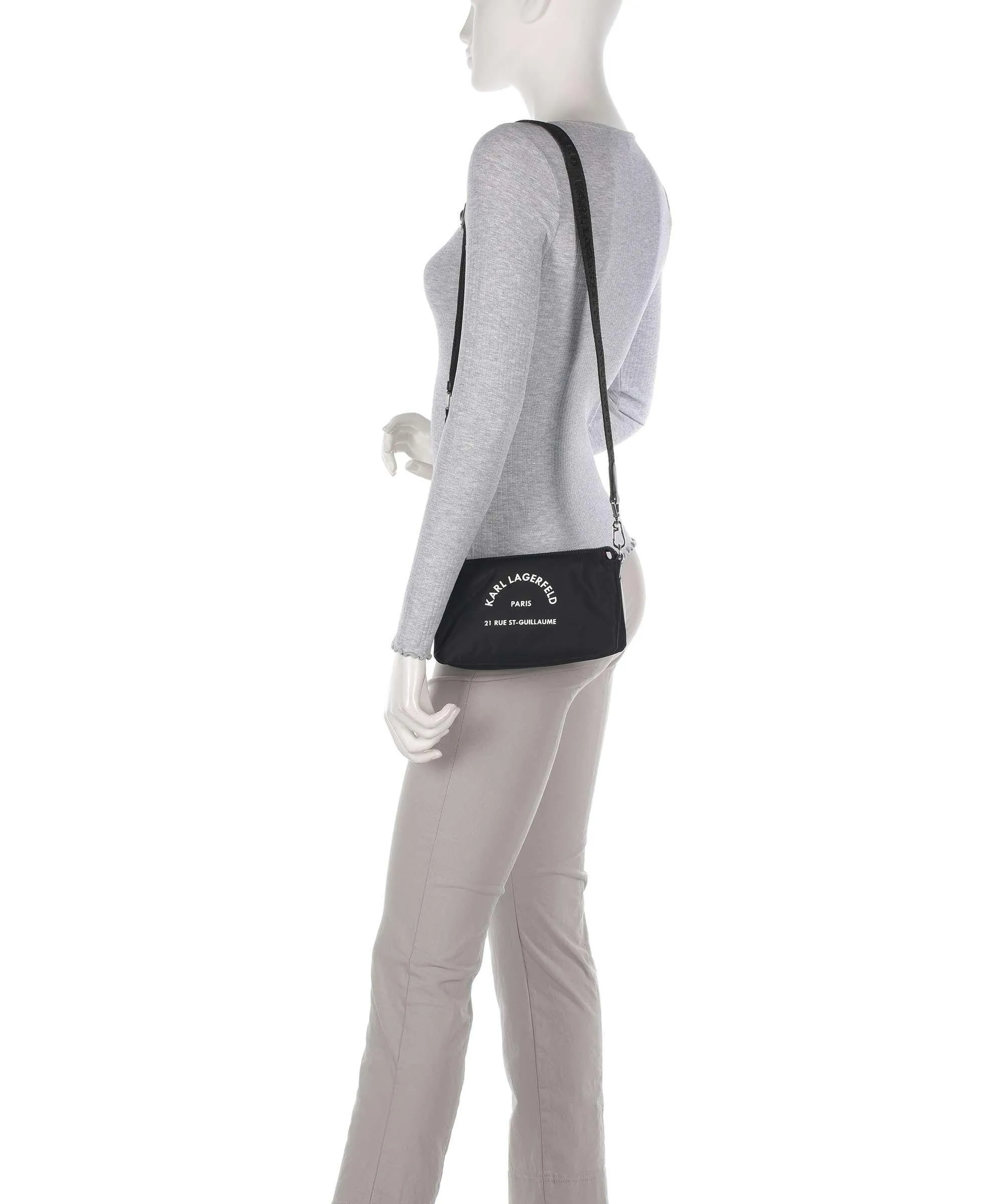  Karl Lagerfeld K/Rue St Guillaume Borsa a tracolla poliammide riciclato nero  