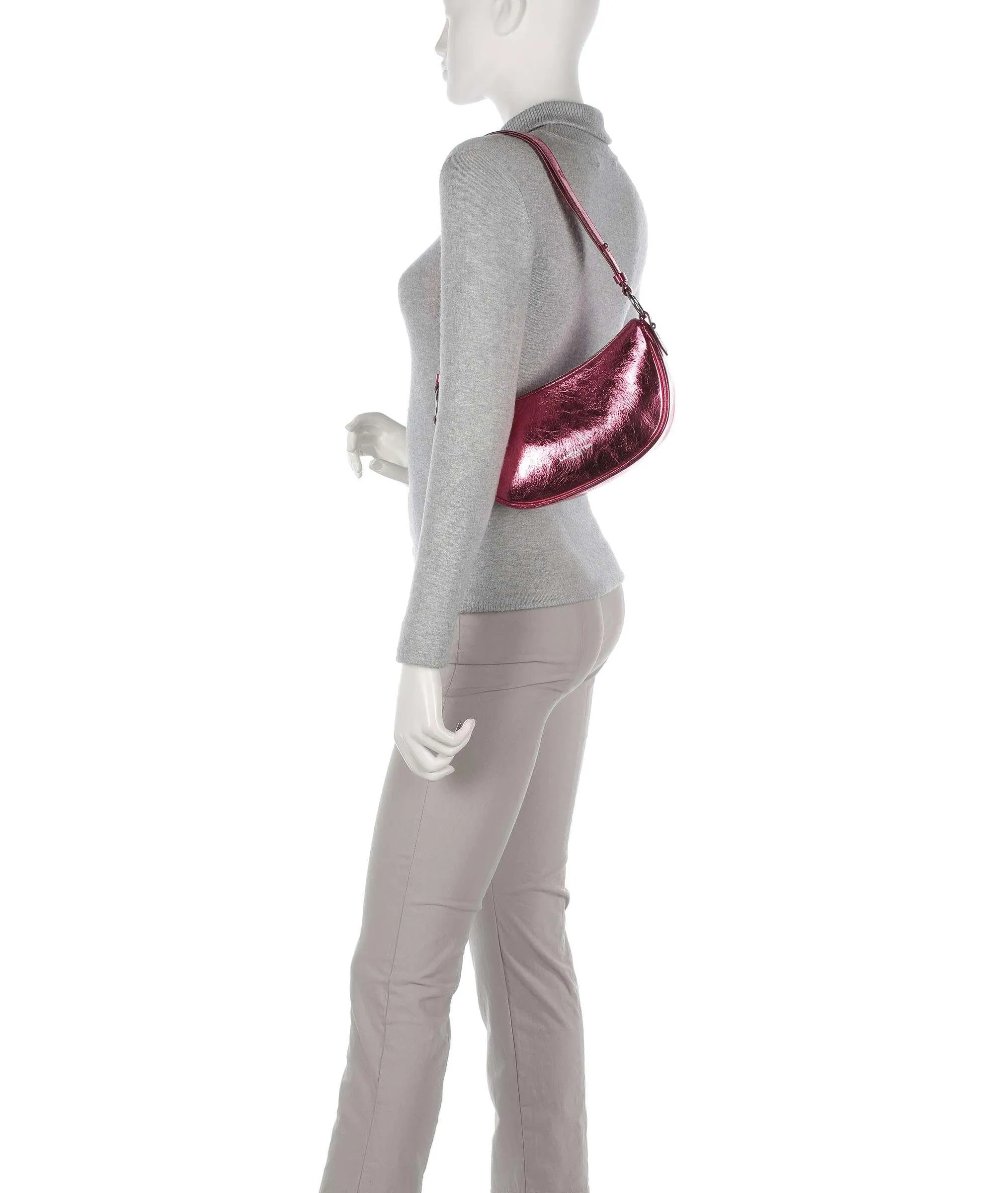  Lancaster Firenze Fashion Borsa a spalla pelle di vacchetta grana pink  