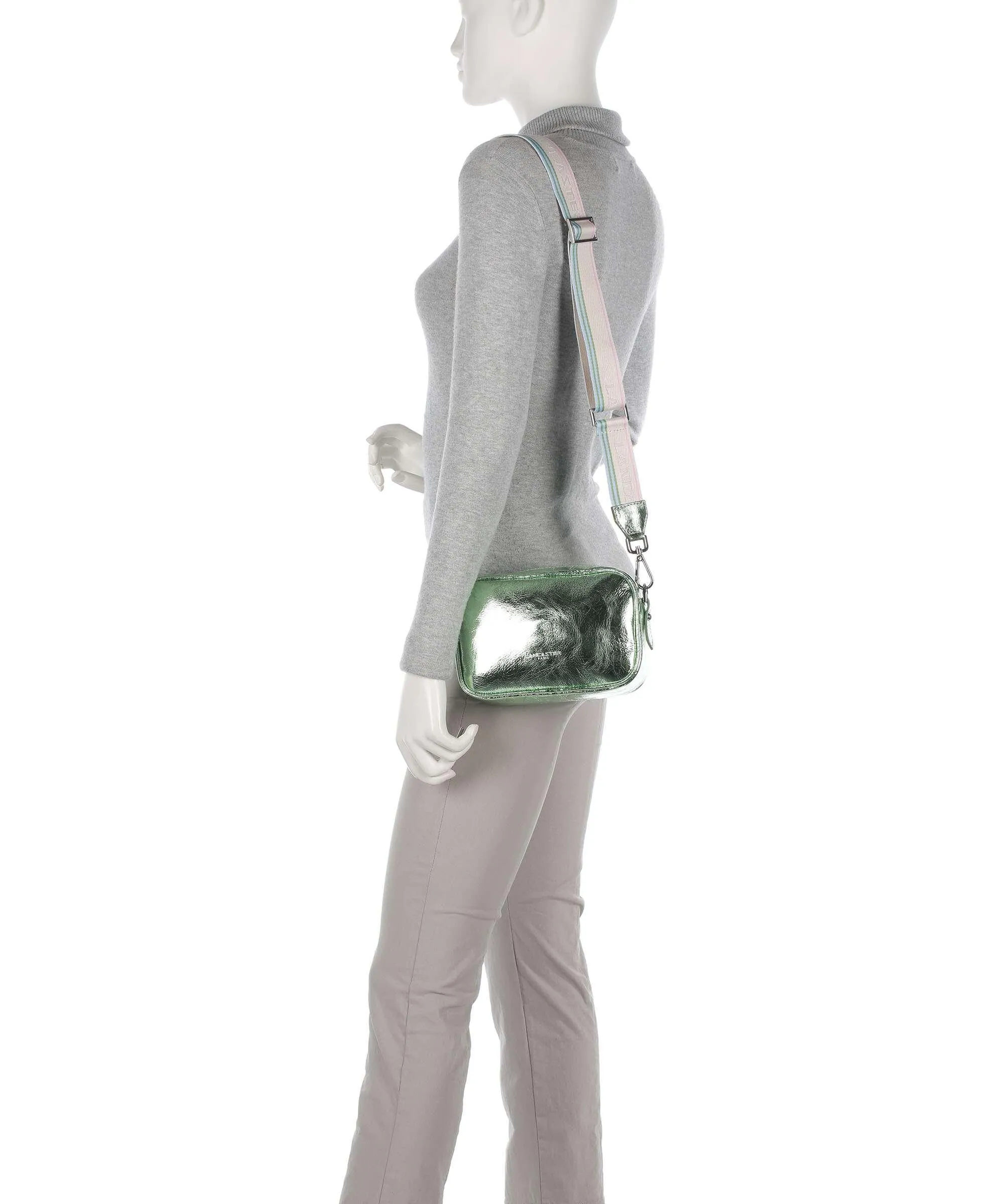  Lancaster Firenze Fashion Borsa a tracolla pelle di vacchetta finemente grana verde  
