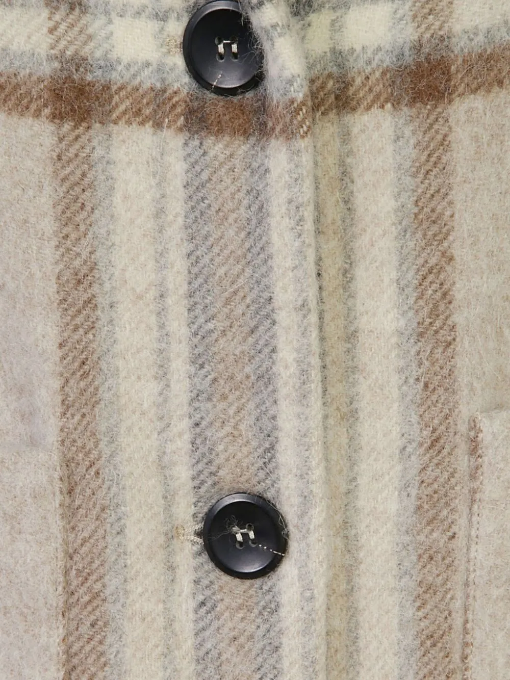 Le Tricot Perugia-Cappotto con bordi sfrangiati