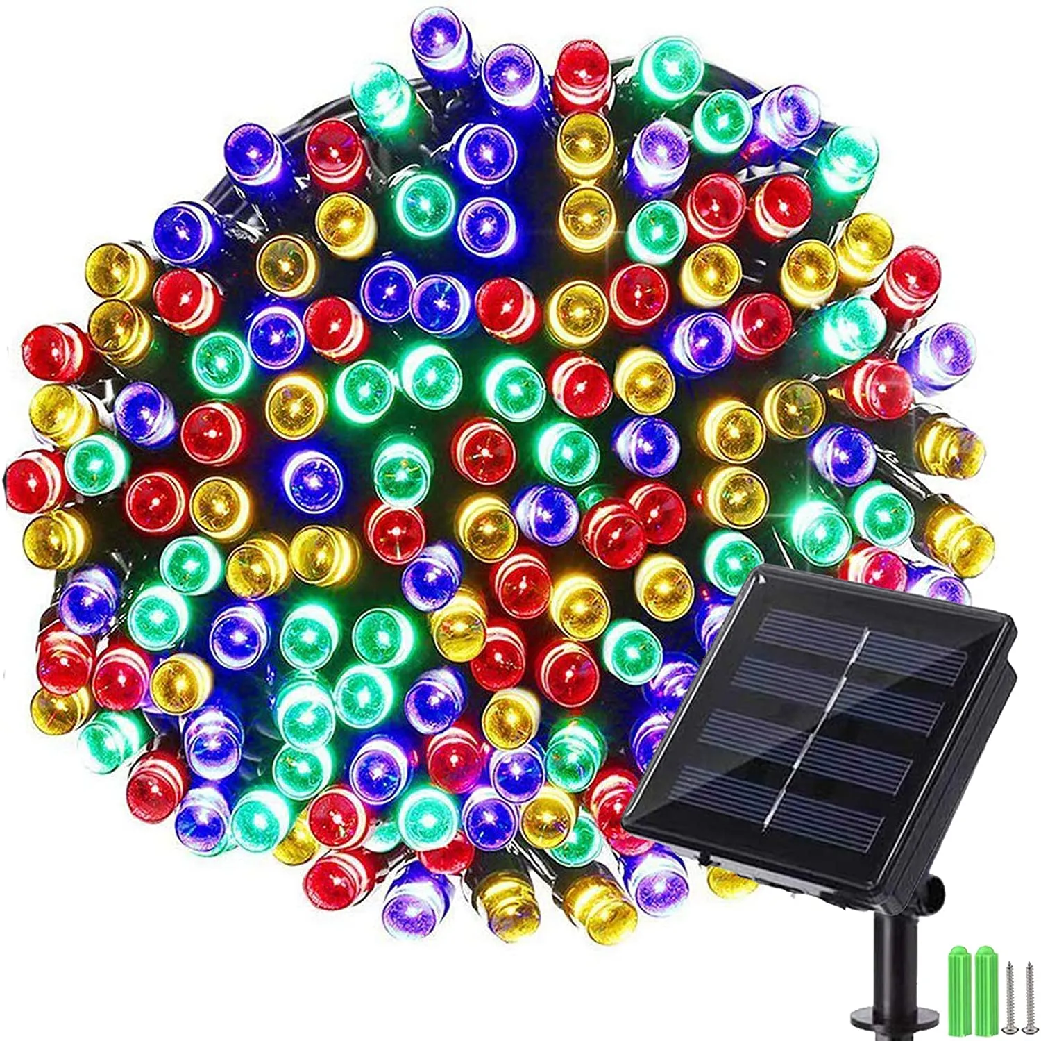Luci Natale Esterno Solare - NEXVIN 20M 200 LED Catena Luminosa Esterno Solare Impermeabile, 8 Modi, Luci Natalizie da Esterno E