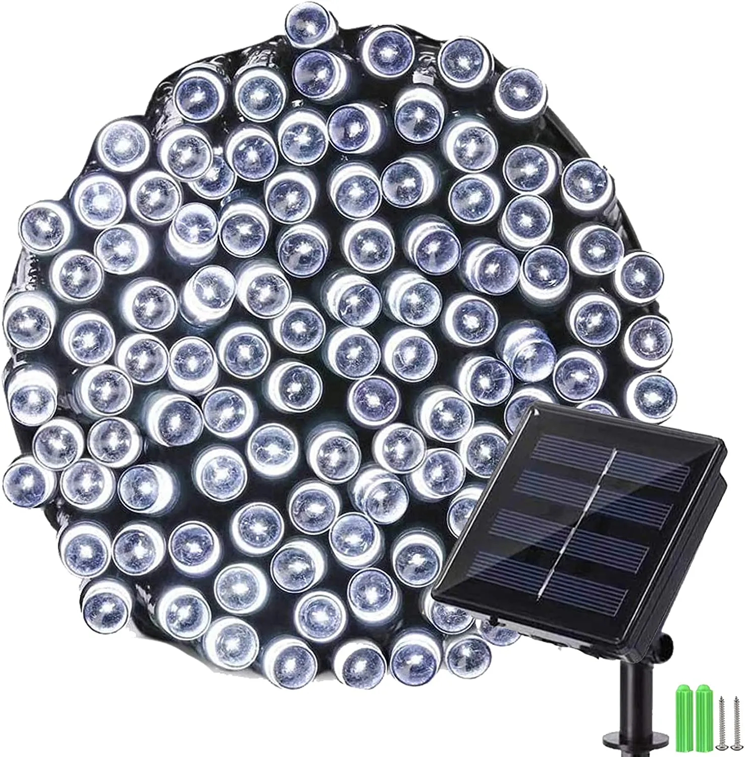 Luci Natale Esterno Solare - NEXVIN 20M 200 LED Catena Luminosa Esterno Solare Impermeabile, 8 Modi, Luci Natalizie da Esterno E