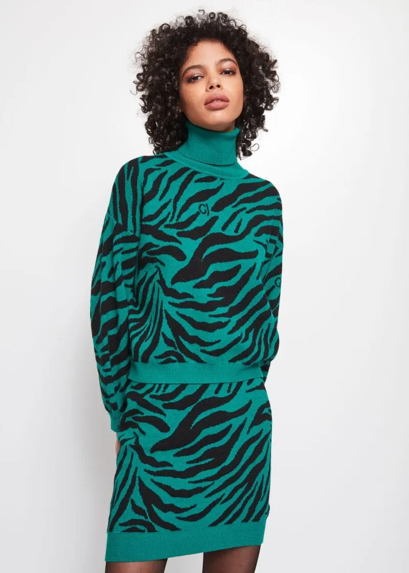 Maglia animalier jacquard
