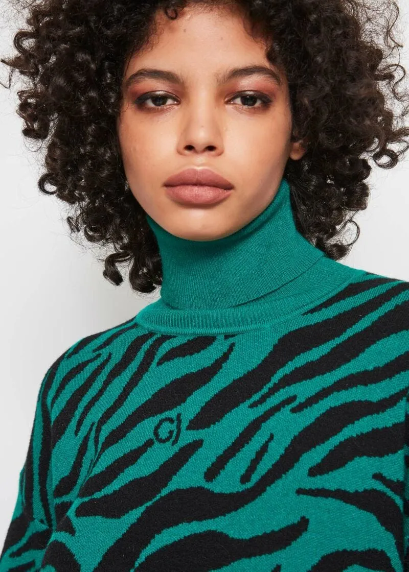Maglia animalier jacquard