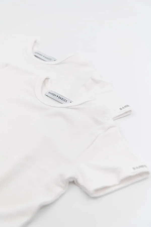 Maglietta Basic Maniche Corte - White  - 2 pc - BIANCO 01