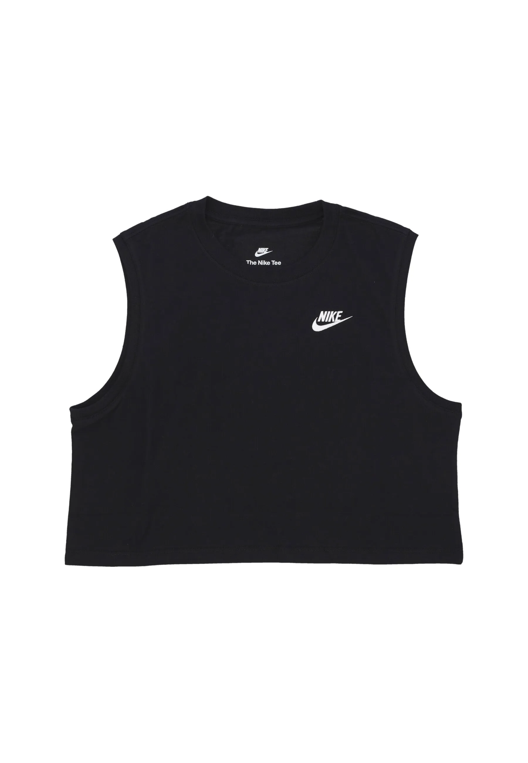 Maglietta Corta Donna W Sportswear Club Crop Tee Black/white