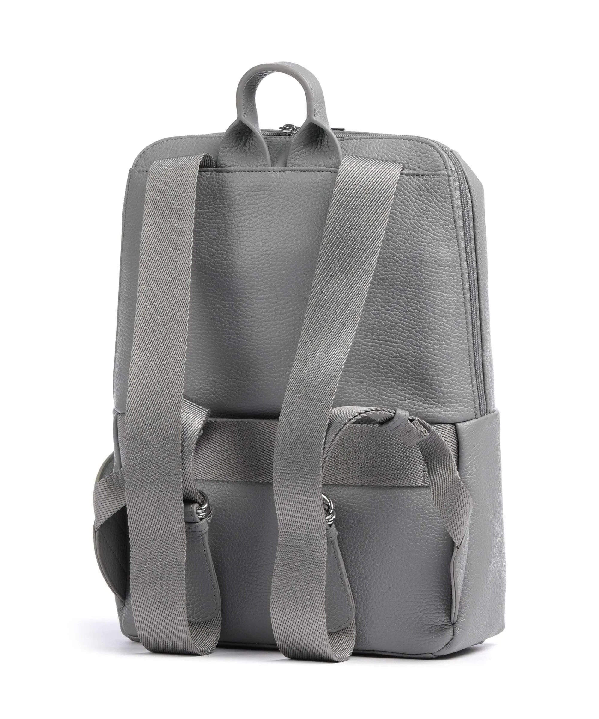  Mandarina Duck Mellow Leather Zaino 13″ pelle di vitello grana grigio  