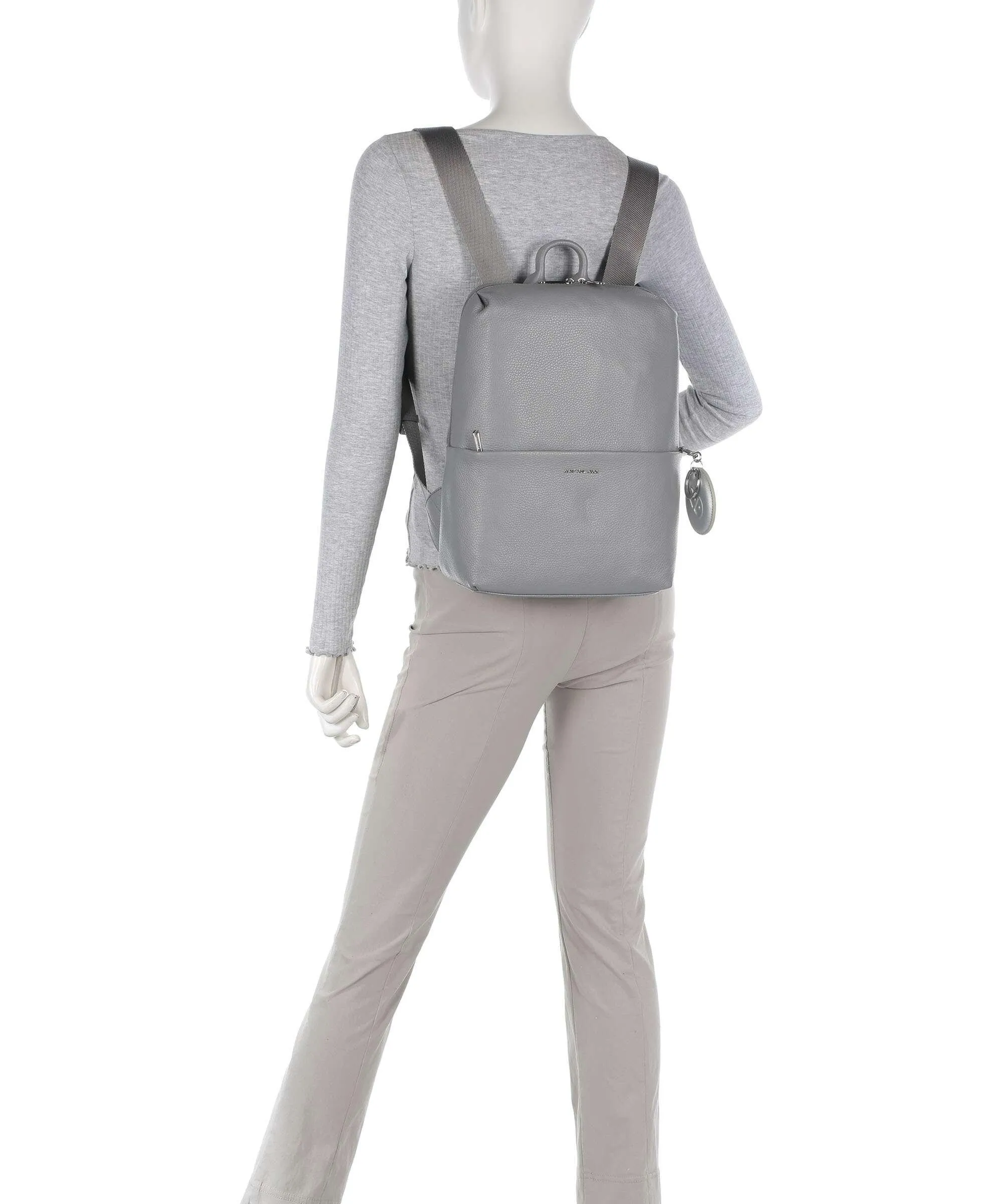  Mandarina Duck Mellow Leather Zaino 13″ pelle di vitello grana grigio  