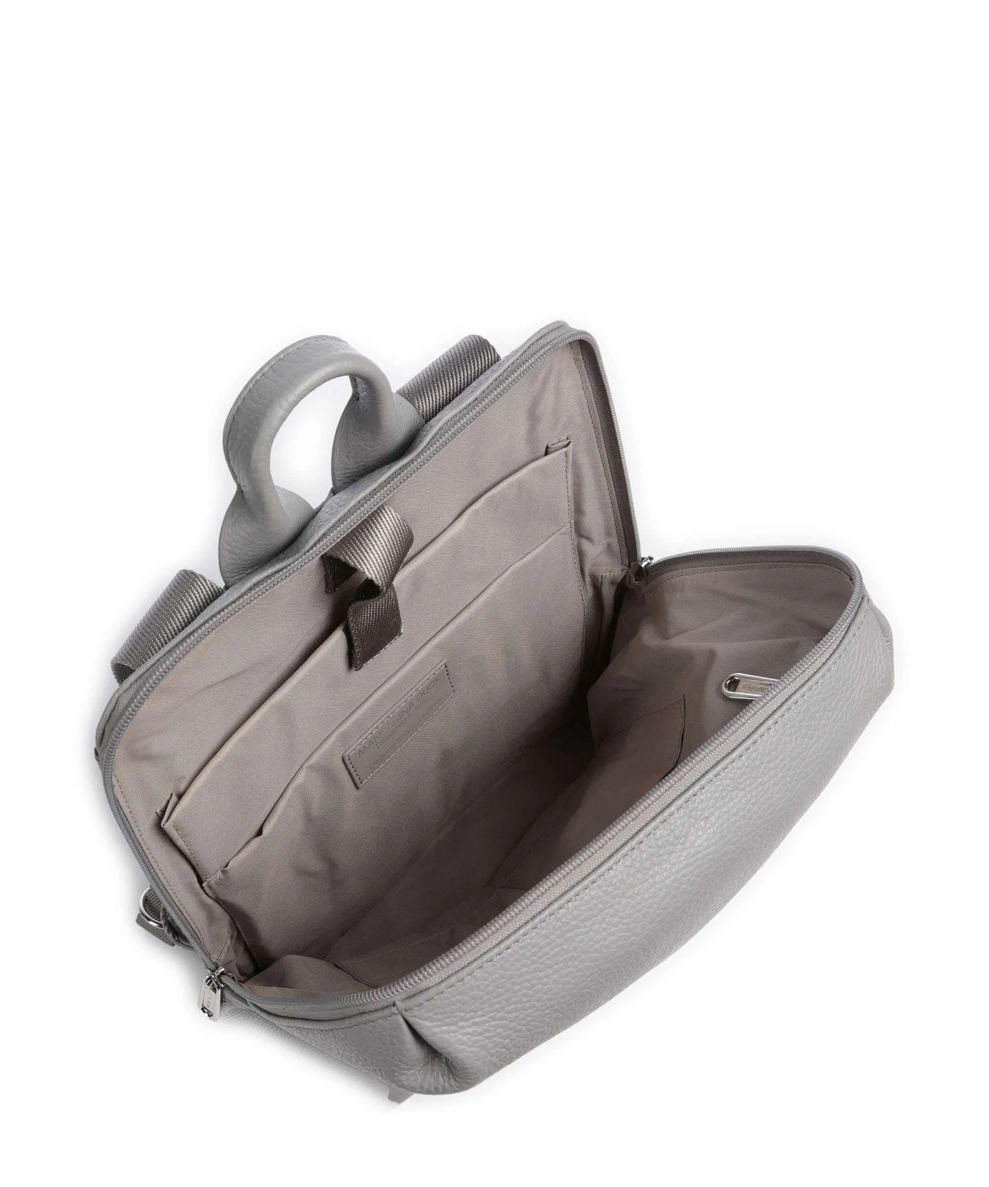  Mandarina Duck Mellow Leather Zaino 13″ pelle di vitello grana grigio  