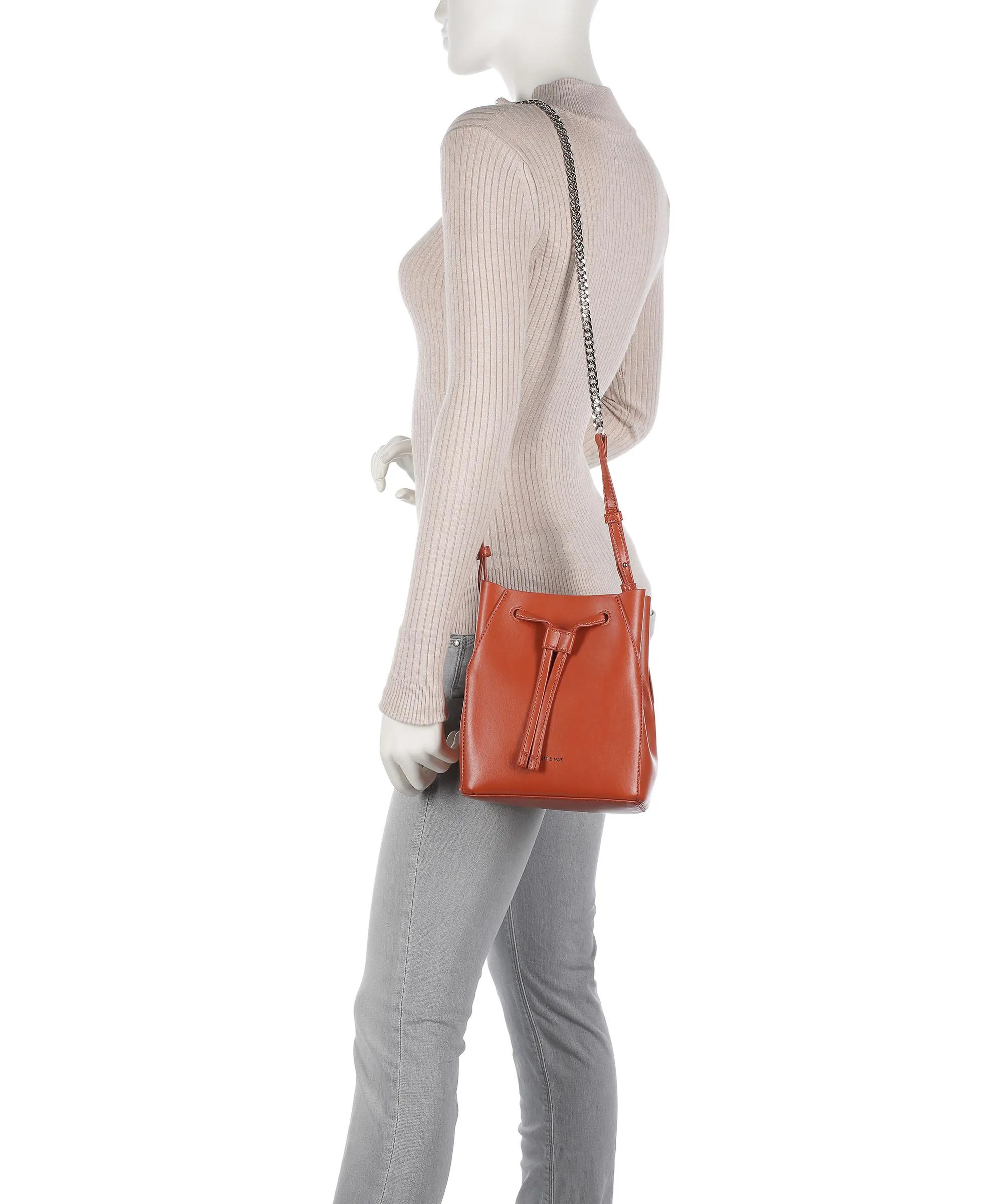  Matt & Nat Studio 901 Grace Borsa a secchiello pelle di mela marrone rosso  