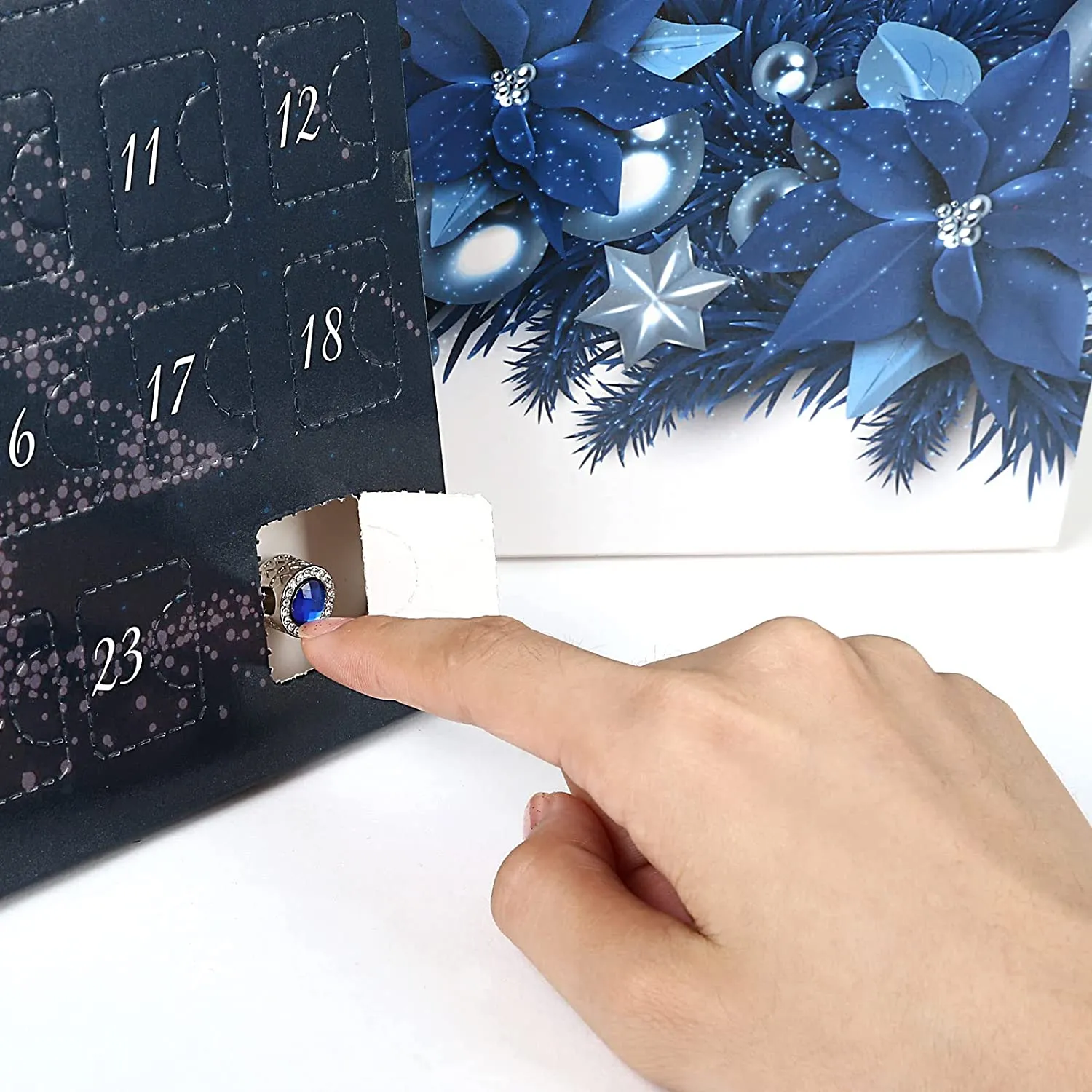 Naler Calendario dell'Avvento 2022 24 Accessori di Natalizio, Ciondolo Regalo per casa Natale Costume Festa (Gioielli 5)
