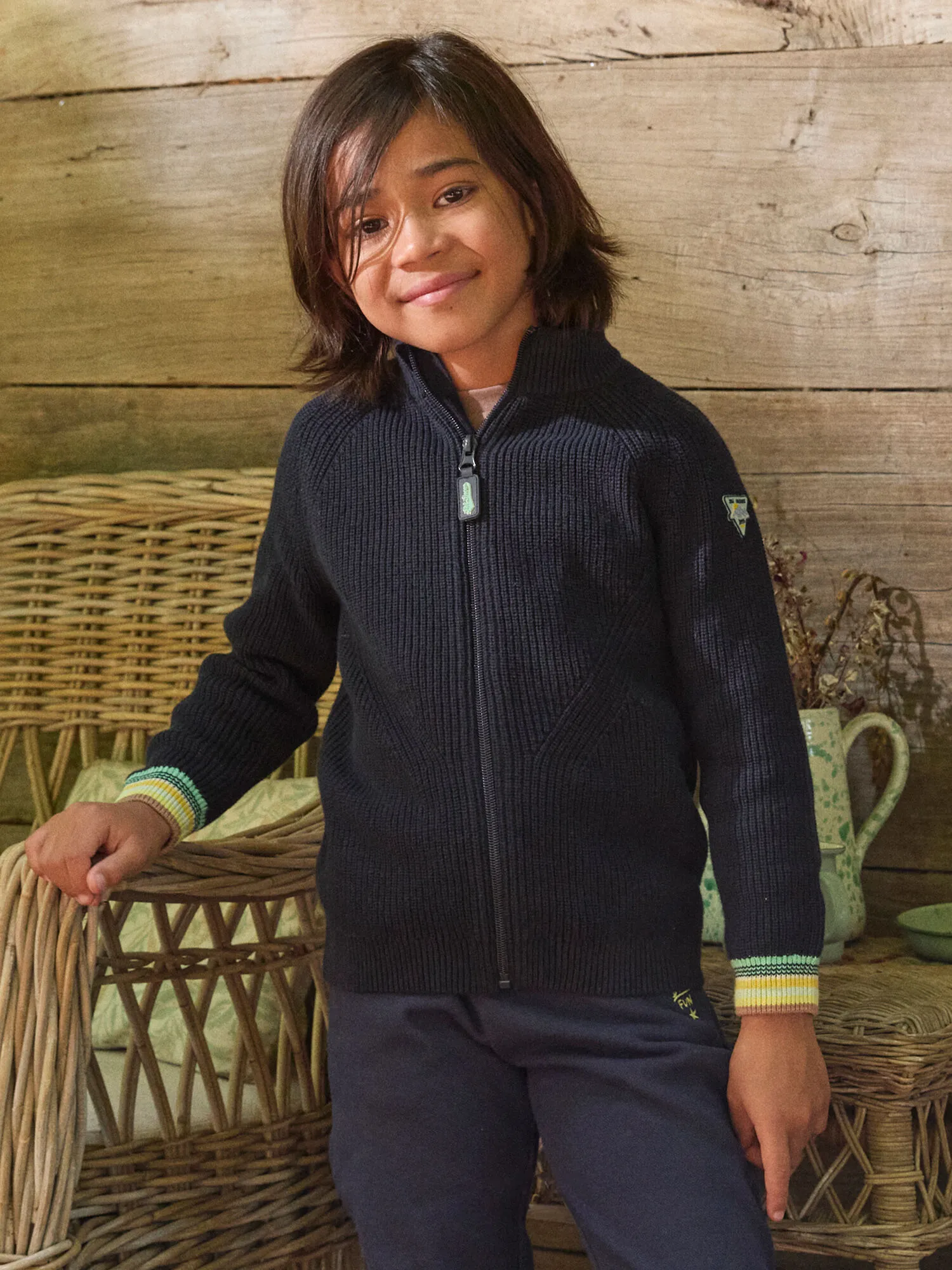 Navy KIDS CARDIGAN    