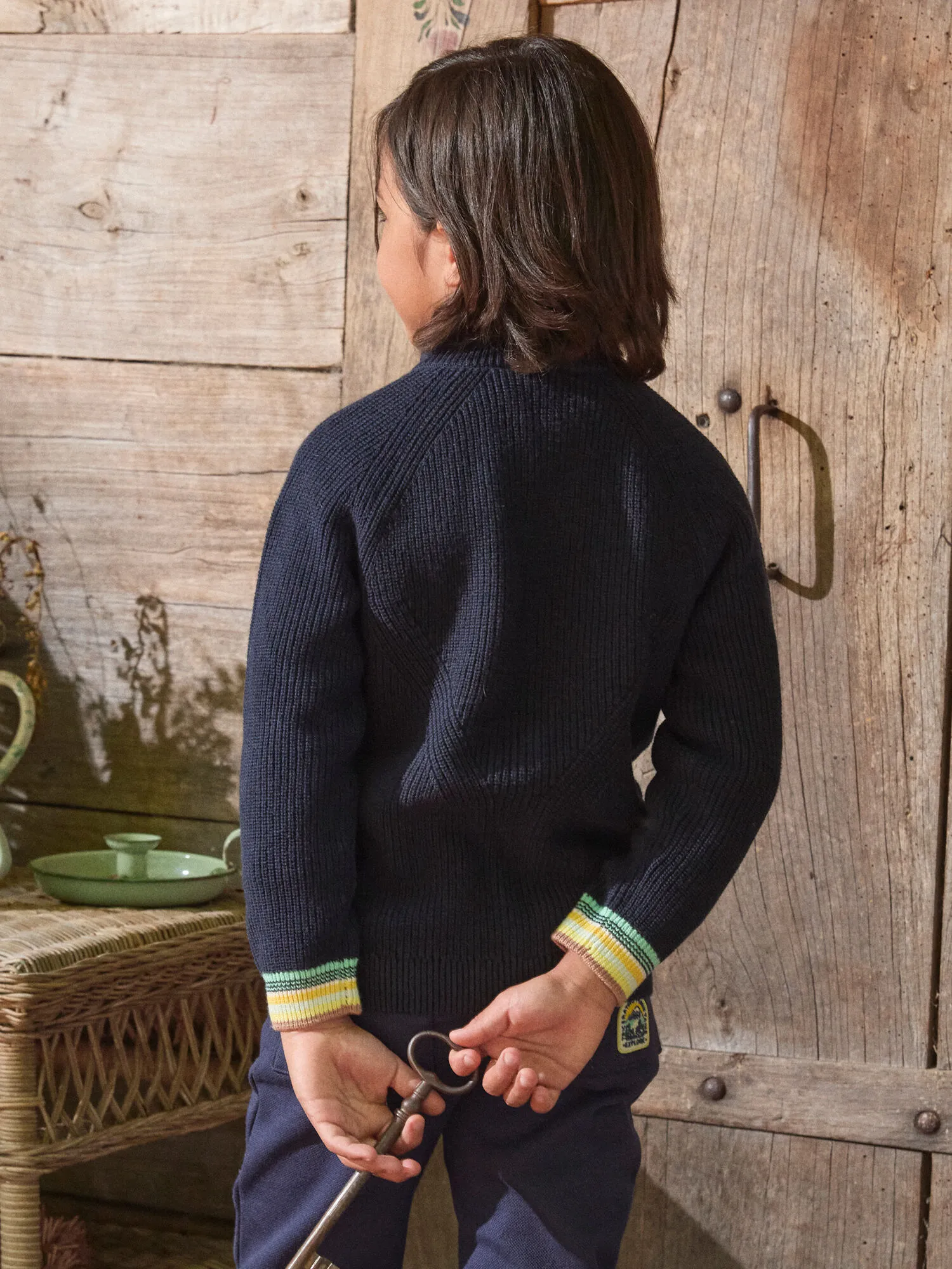 Navy KIDS CARDIGAN    