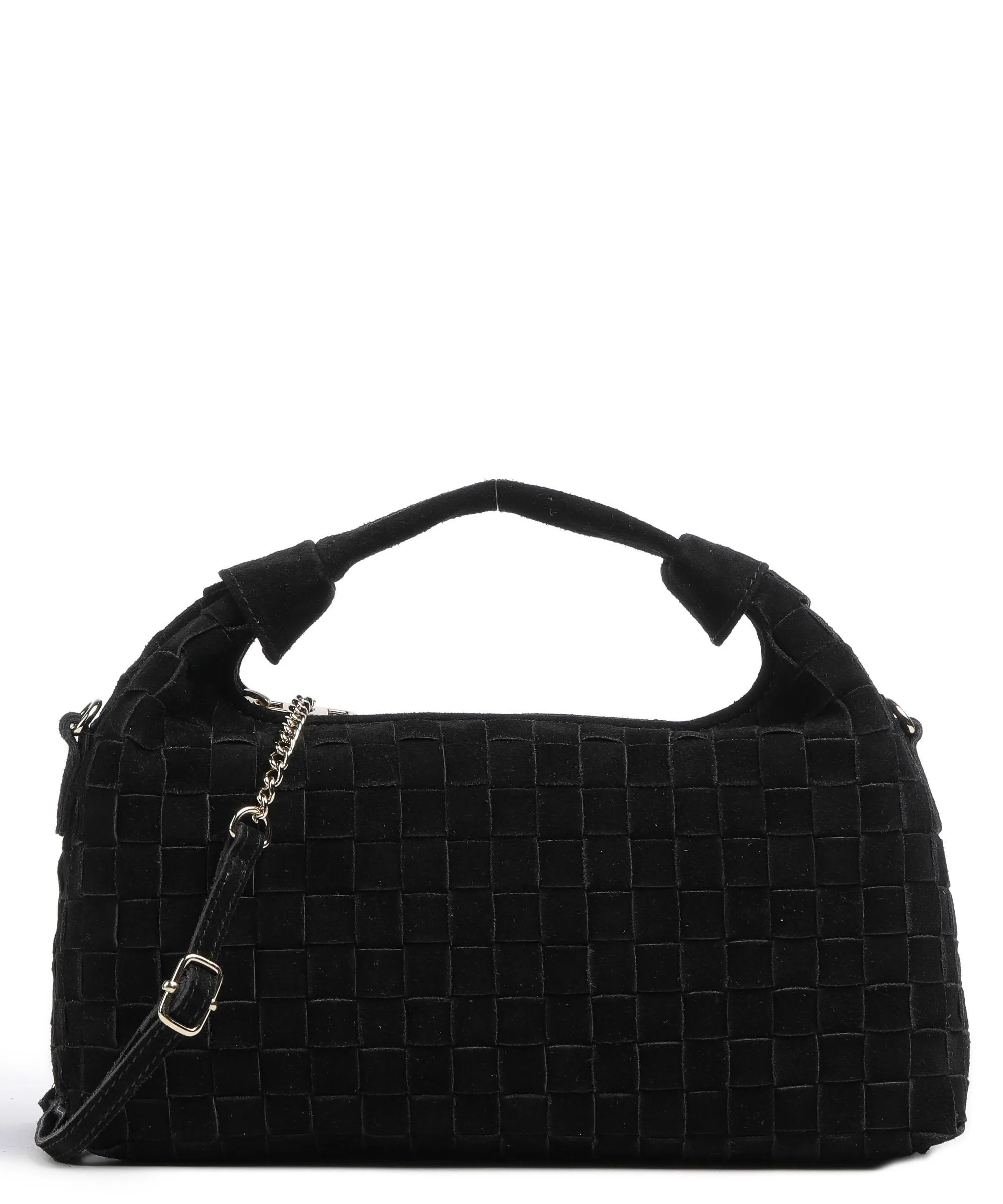  Núnoo Braided Dandy Borsa a mano pelle ruvida nero  