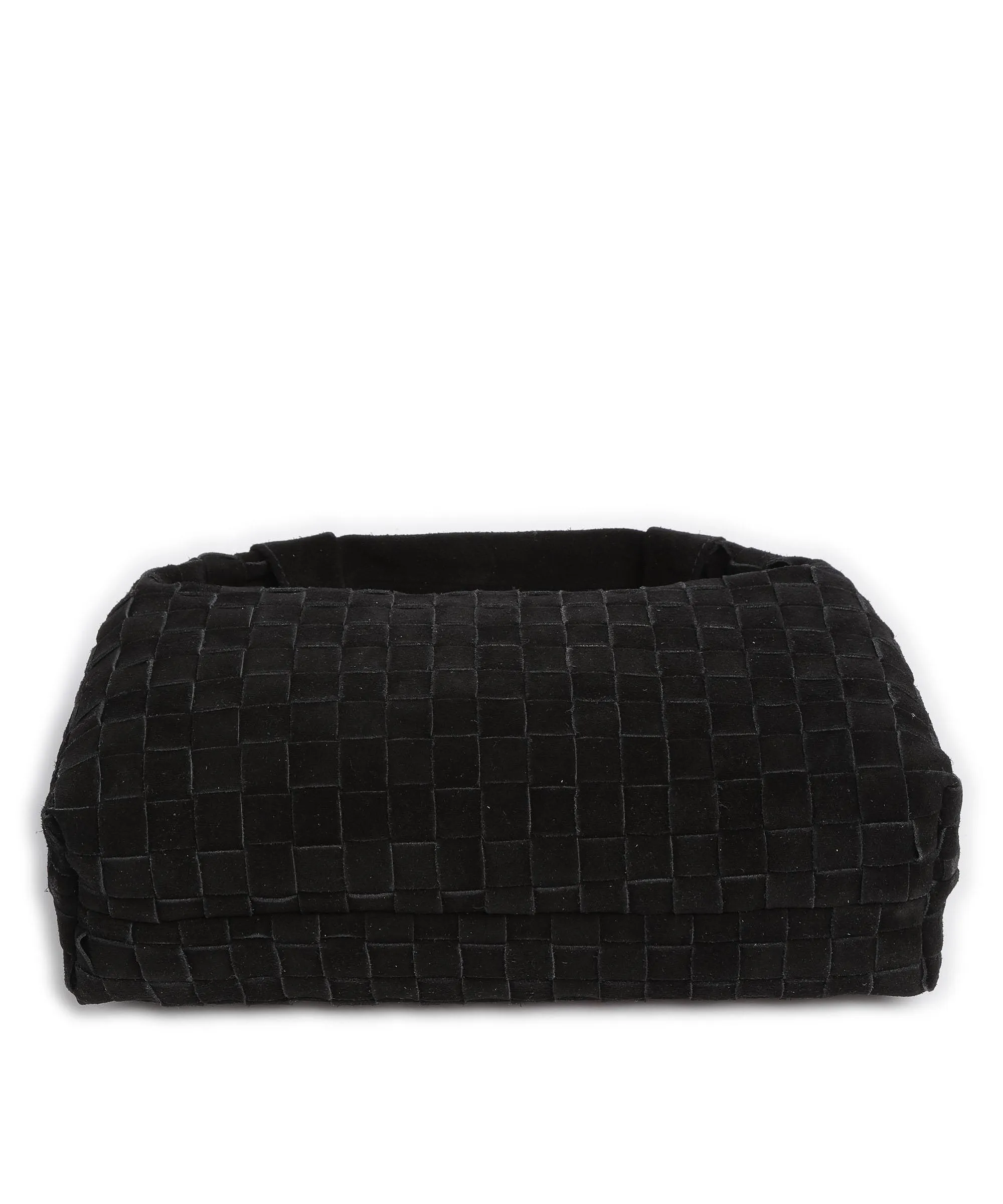 Núnoo Braided Dandy Borsa a mano pelle ruvida nero  