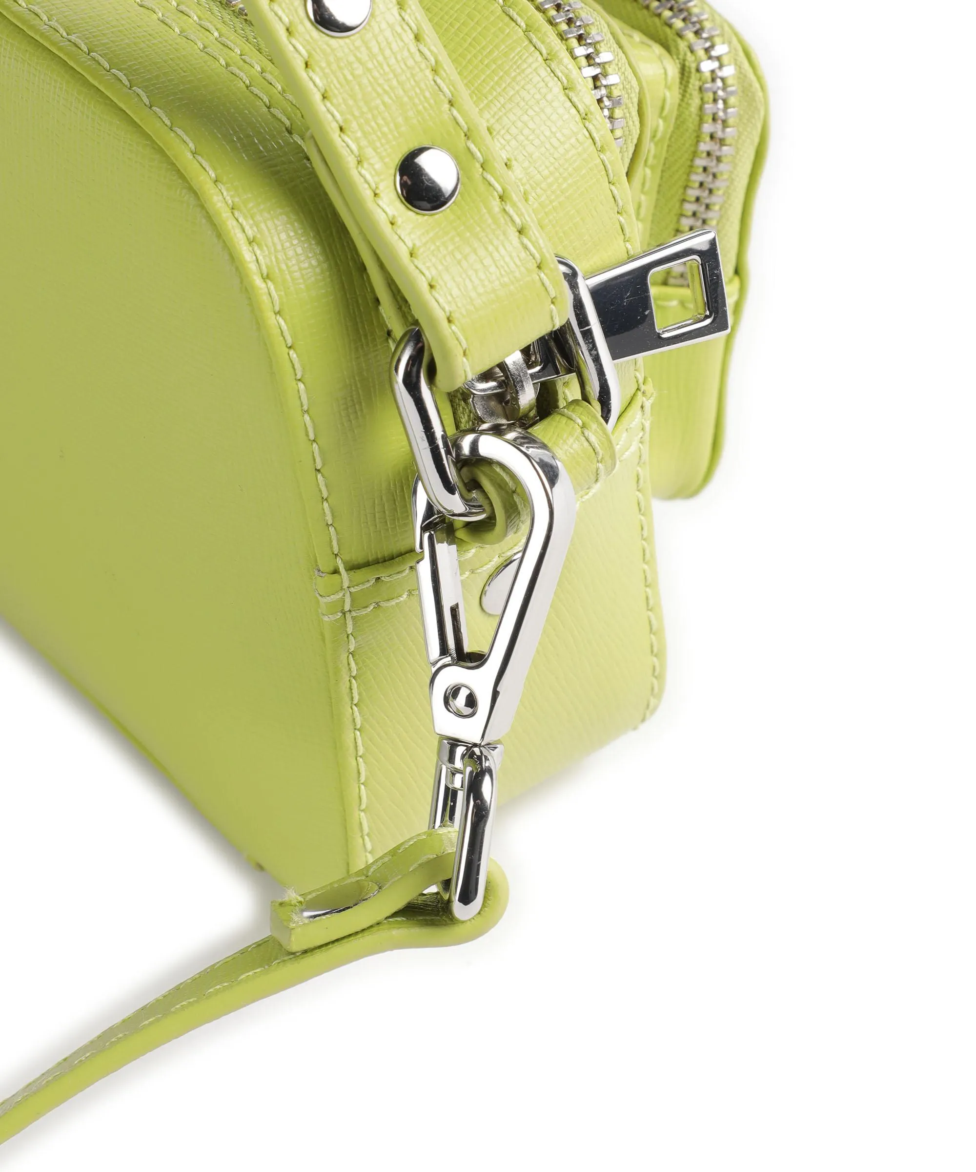  Núnoo Florence Helena Borsa a tracolla pelle a grana fine verde chiaro  