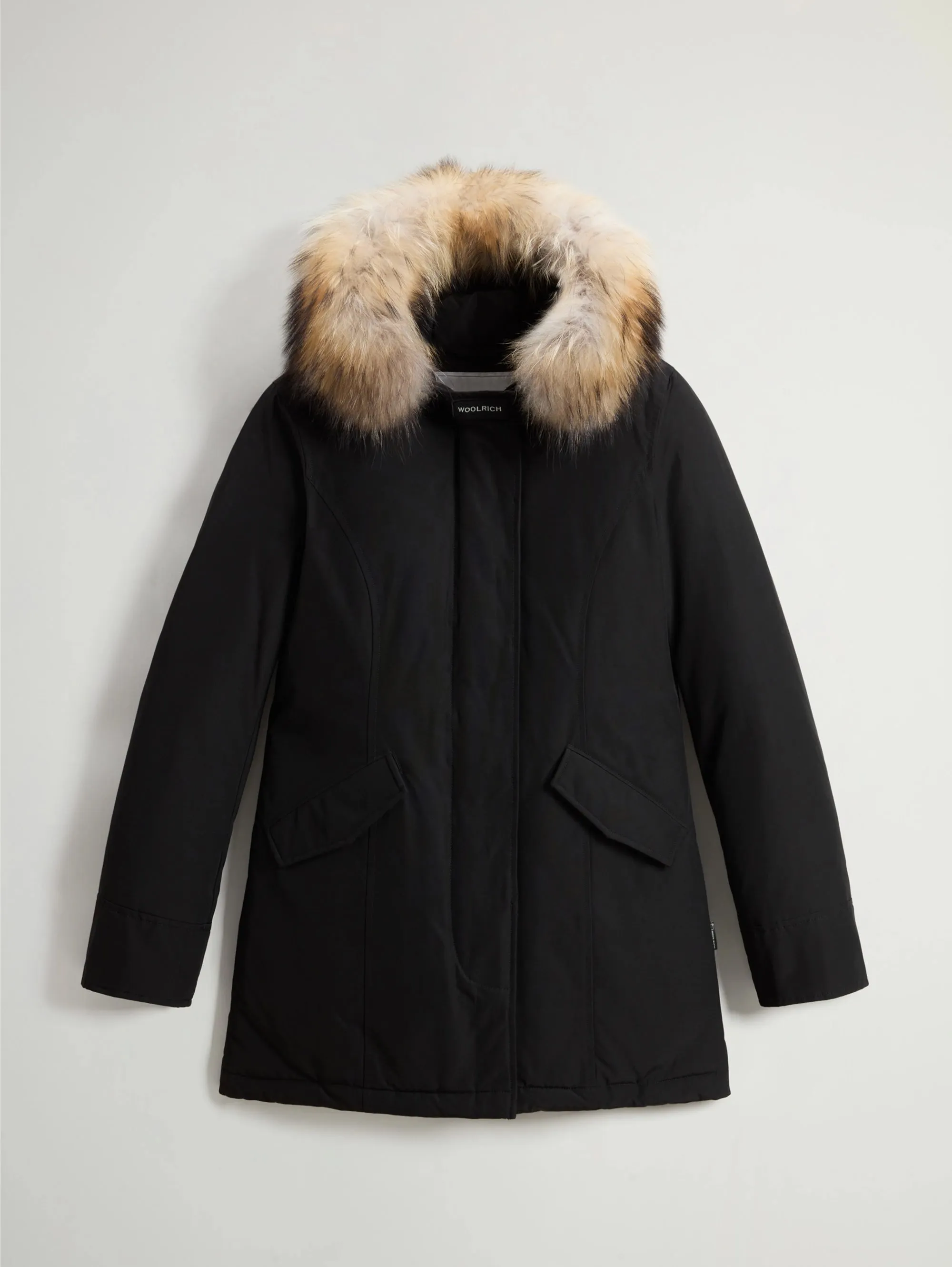 Parka Arctic con Cappuccio in Raccoon Nero