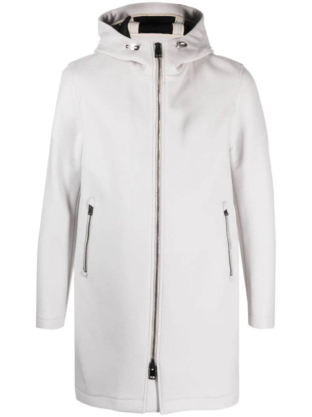 parka ghiaccio con cappuccio