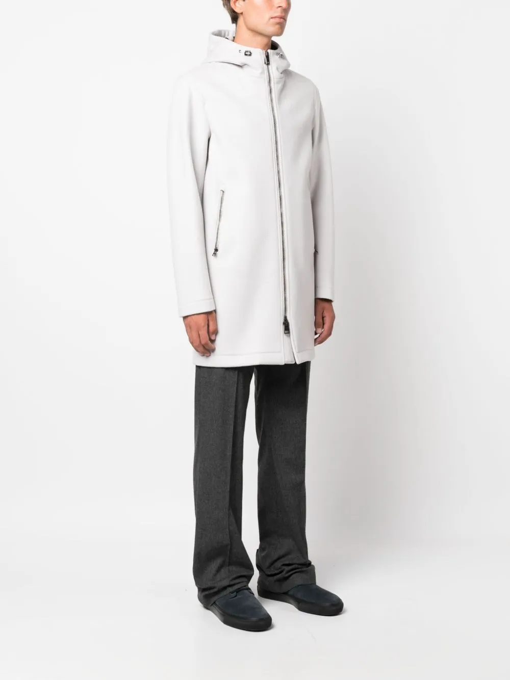 parka ghiaccio con cappuccio