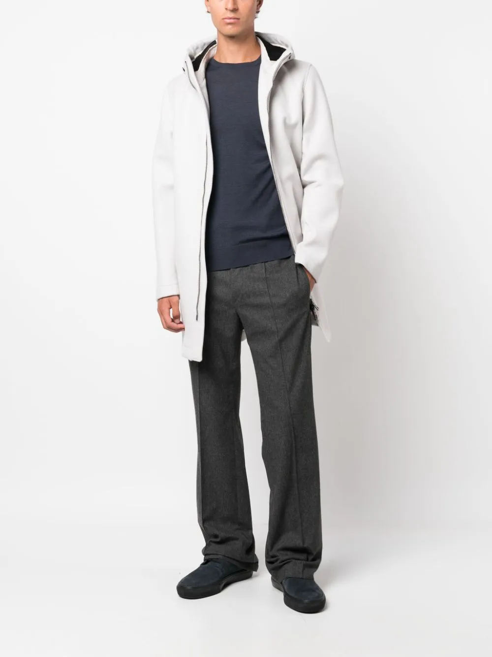 parka ghiaccio con cappuccio