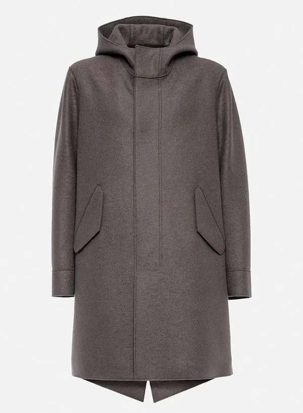 Parka in lana pressata