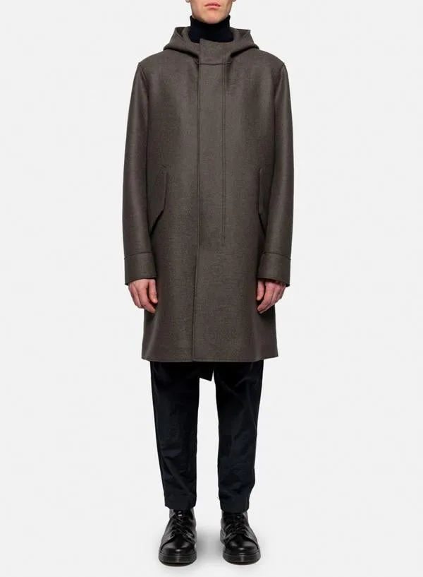 Parka in lana pressata