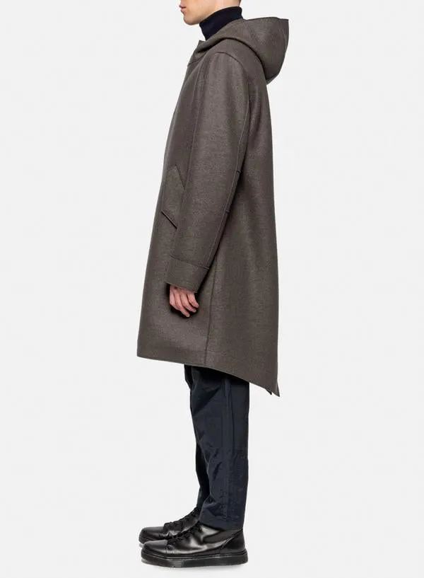 Parka in lana pressata