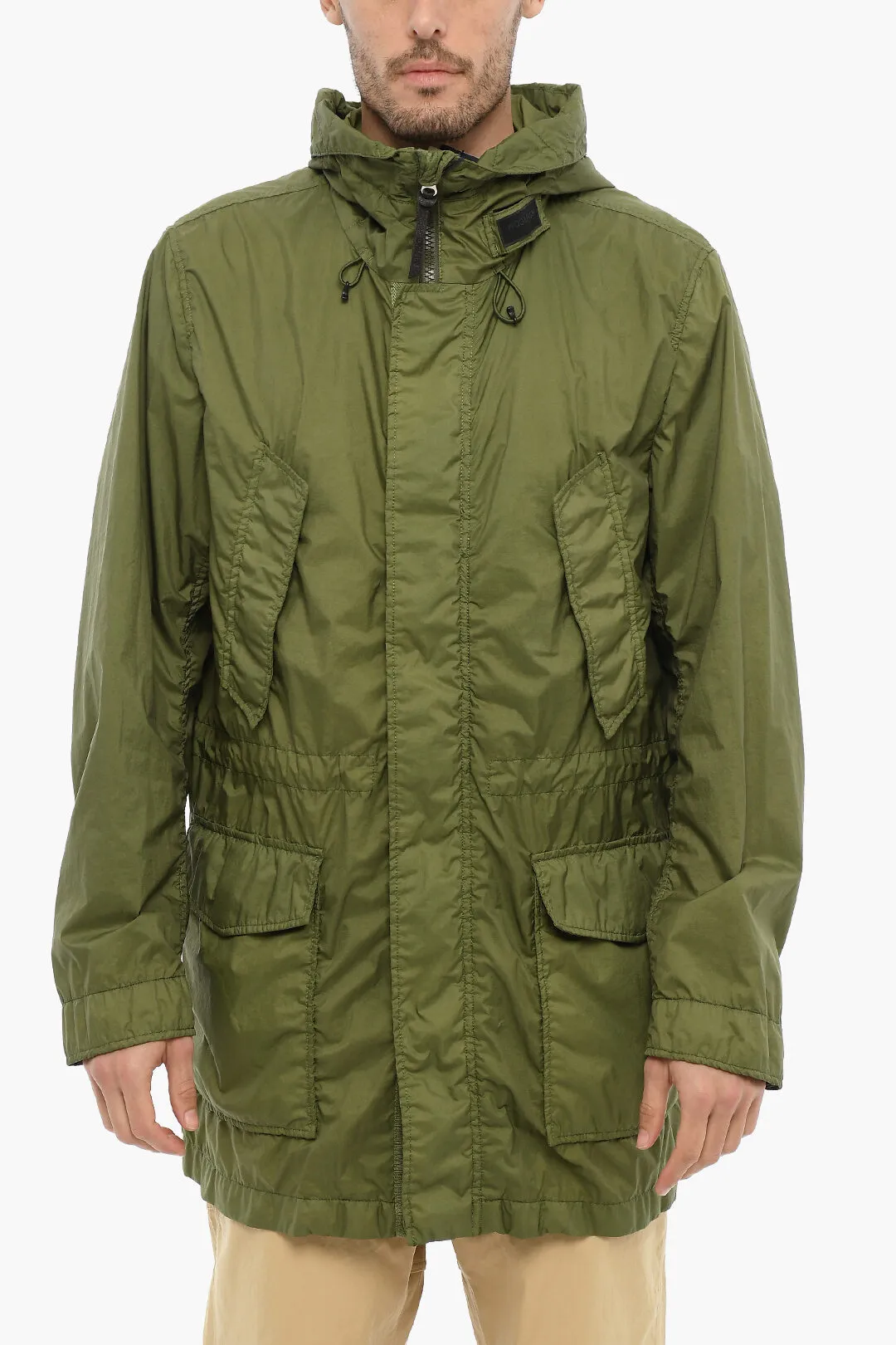 Parka in Nylon con Cappuccio