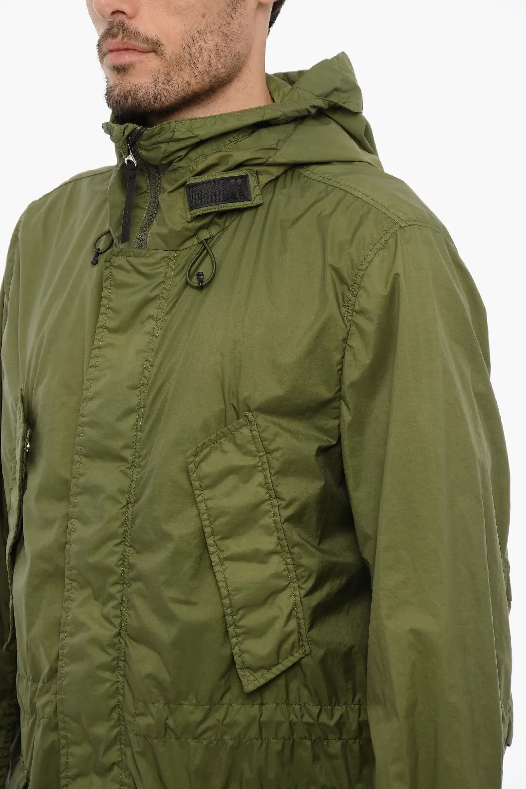 Parka in Nylon con Cappuccio
