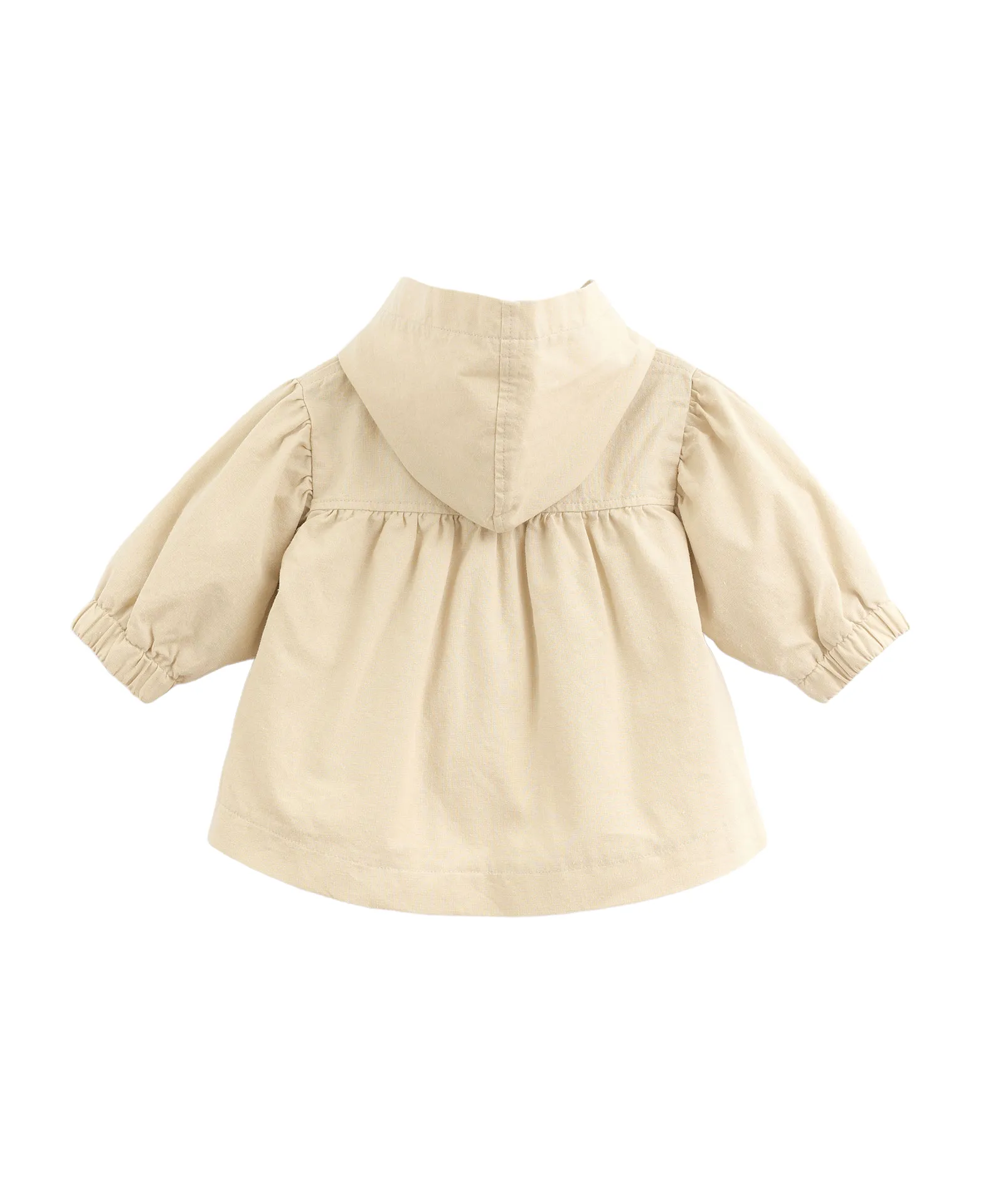 Parka in twill beige per neonata
