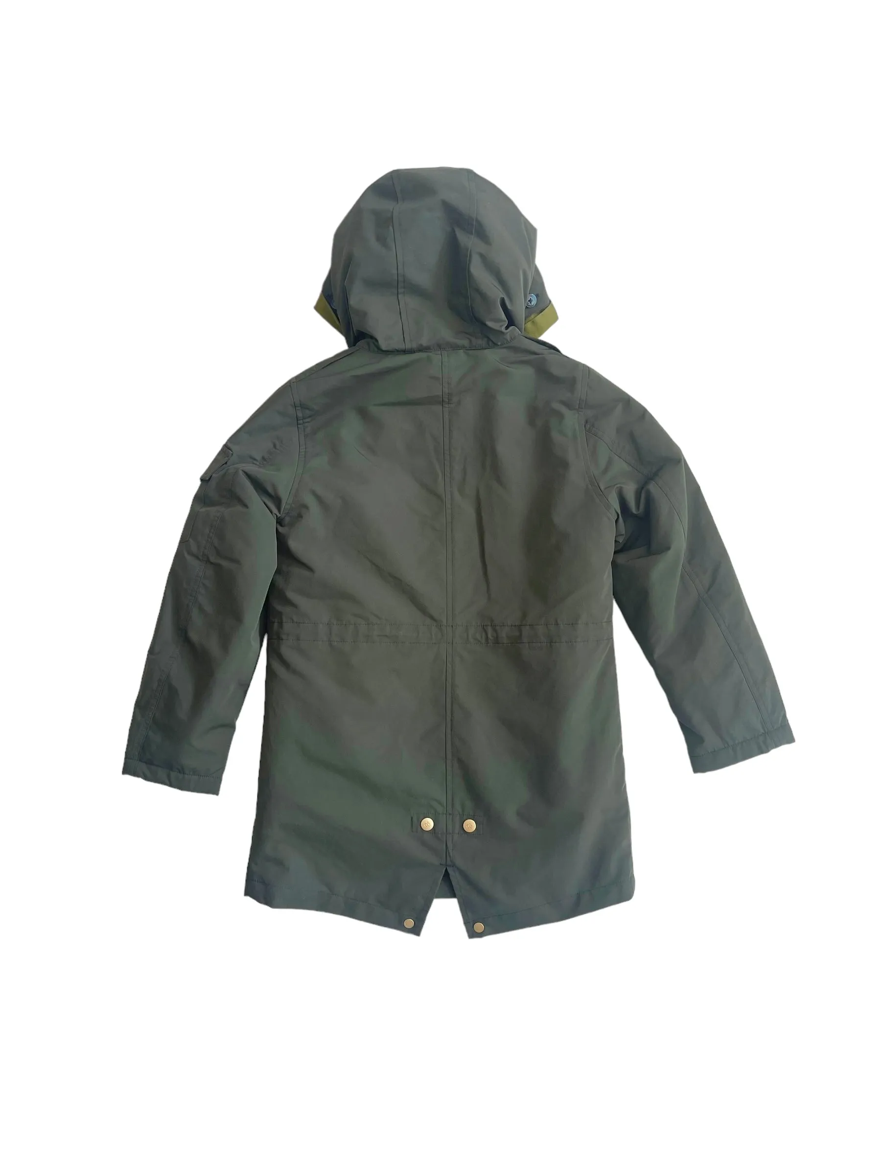 Parka verde con cappuccio per bambino
