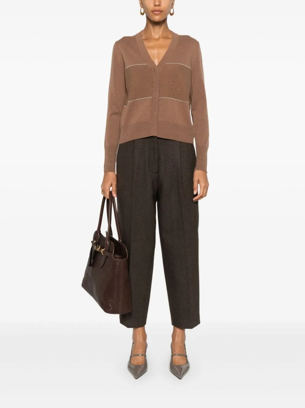 Peserico-Cardigan con catena Punto Luce