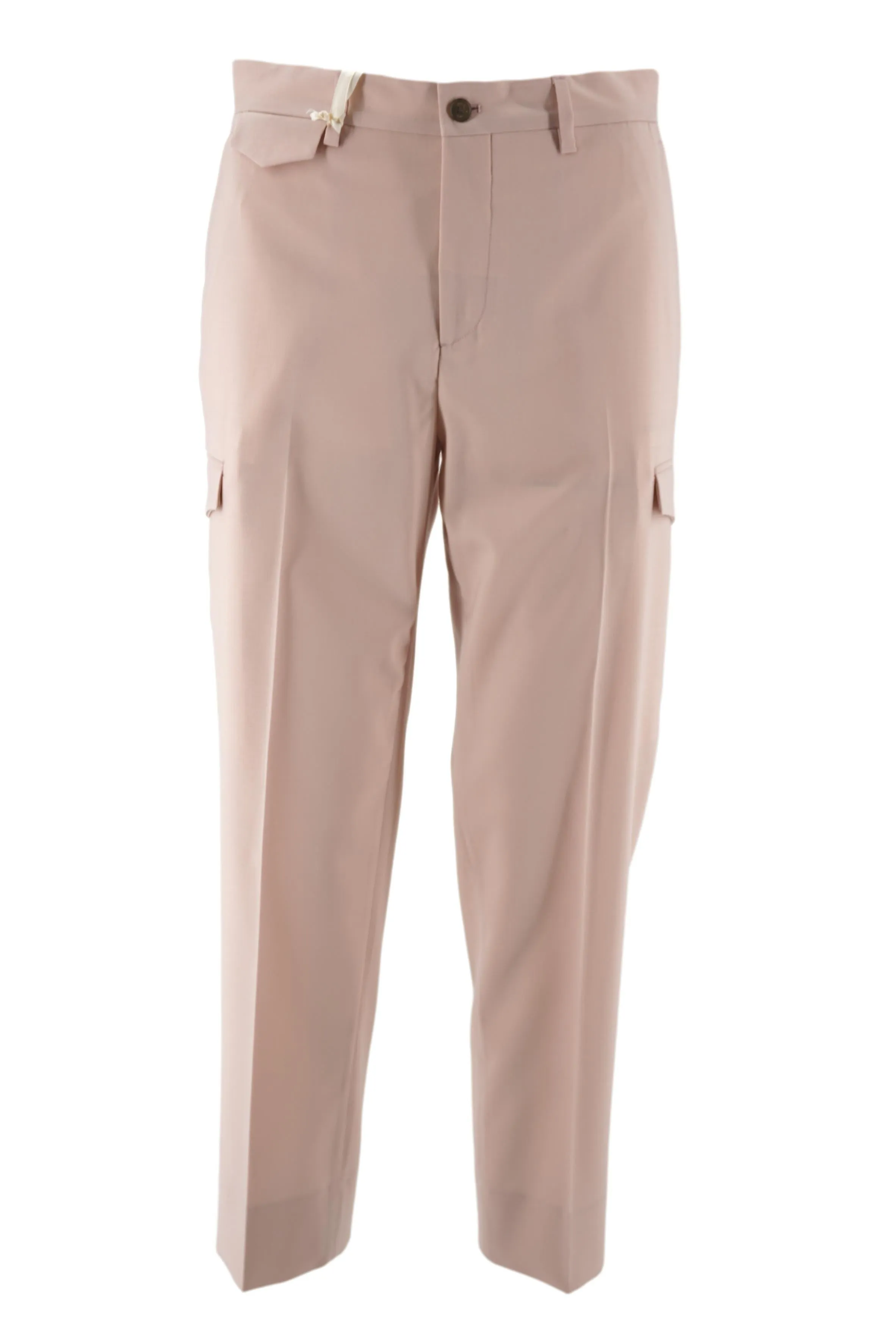 Pocketed Wool Trousers / Pink