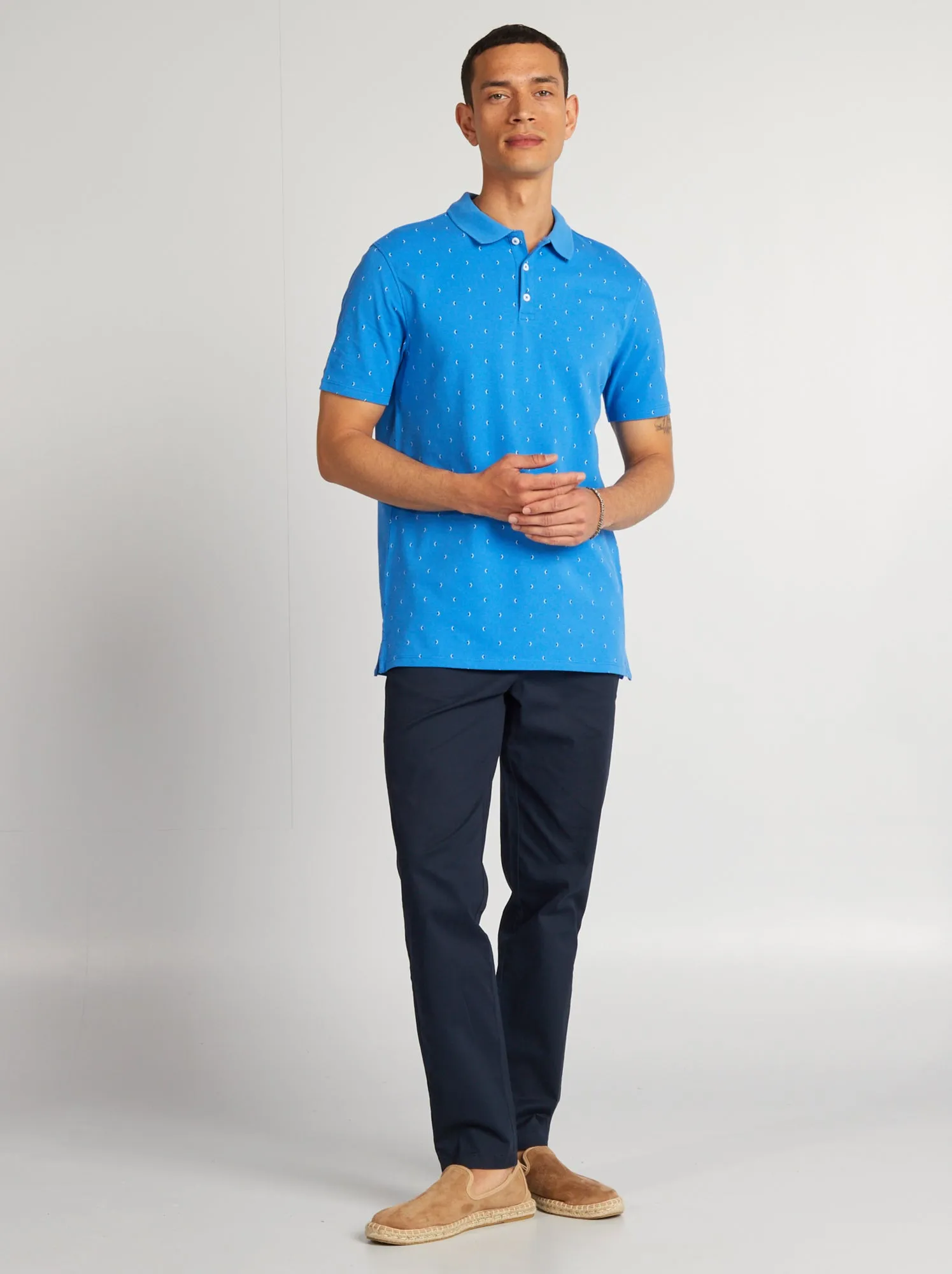 Polo stampata - BLU
