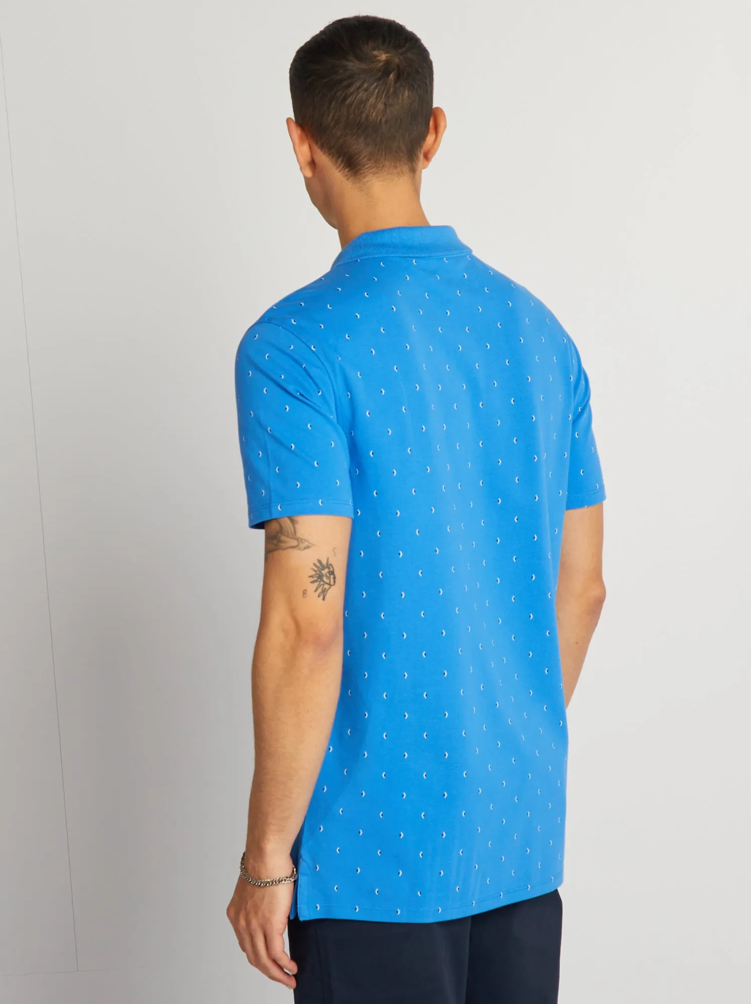 Polo stampata - BLU