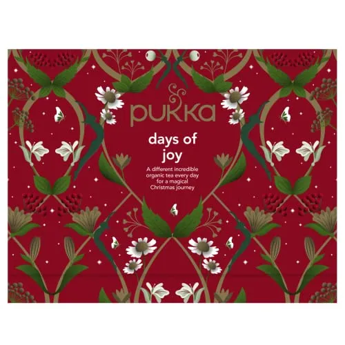 Pukka Herbs | Calendario dell'Avvento con tisane biologiche Days of Joy | Idea regalo | Eco-friendly e sostenibile | Senza ciocc