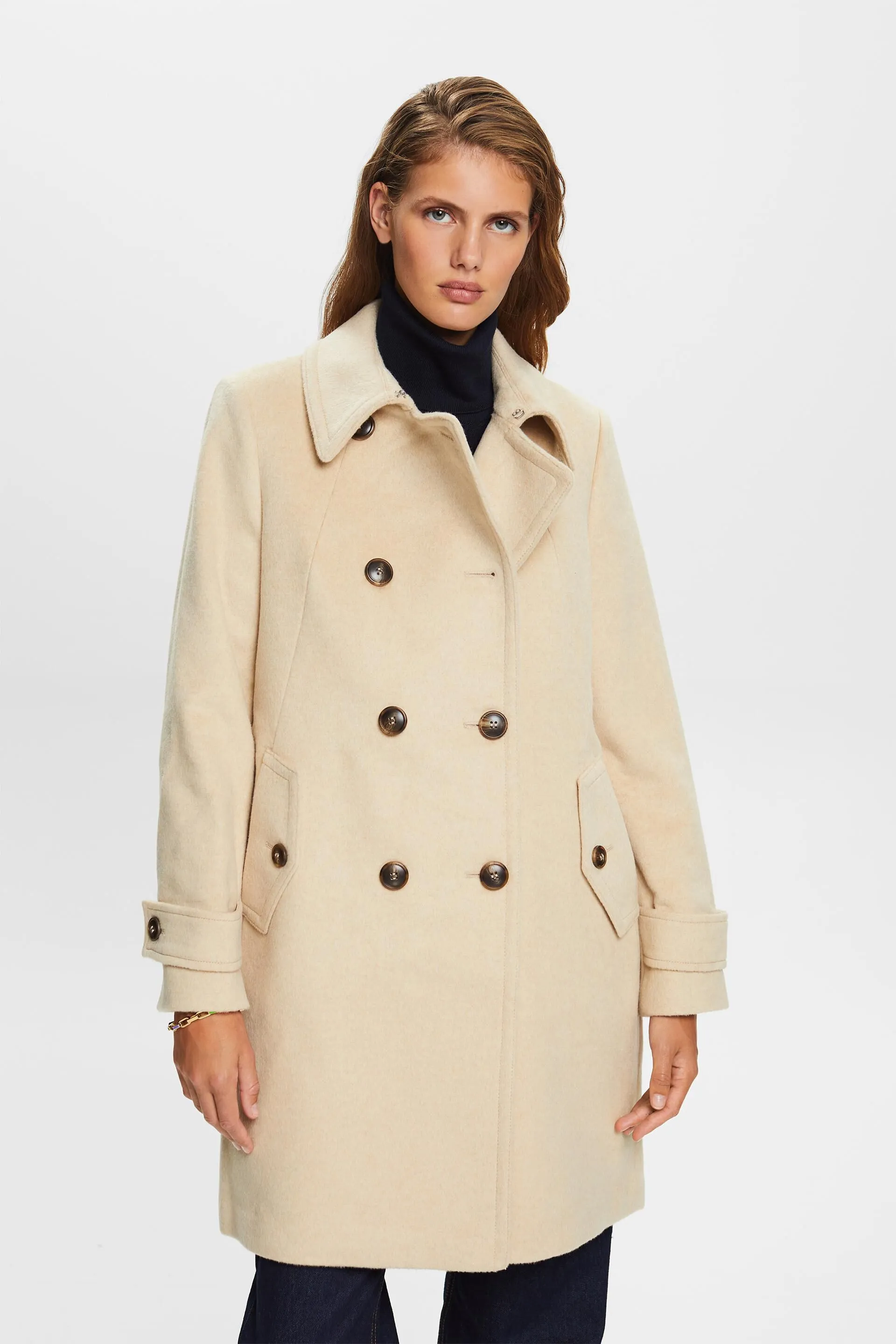 Riciclato: cappotto in misto lana con cachemire
