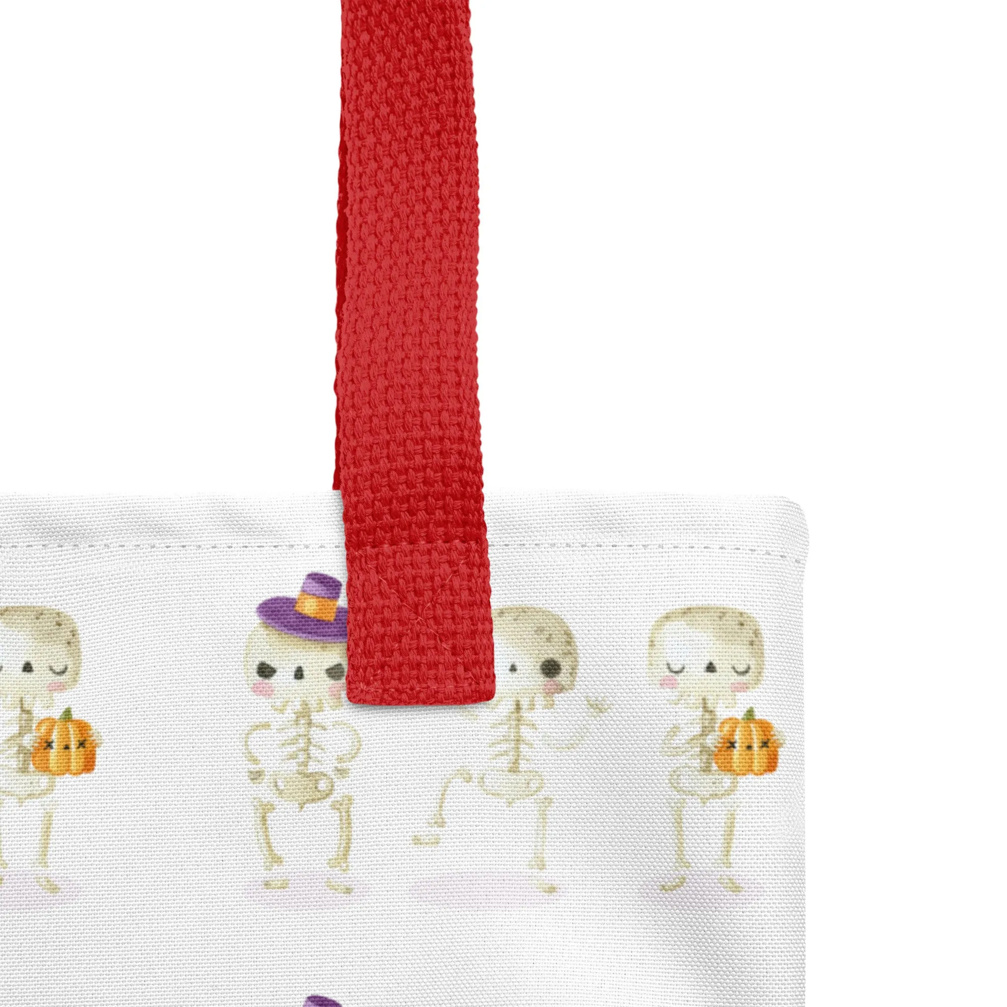 Shopping bag con piccoli scheletri di Halloween