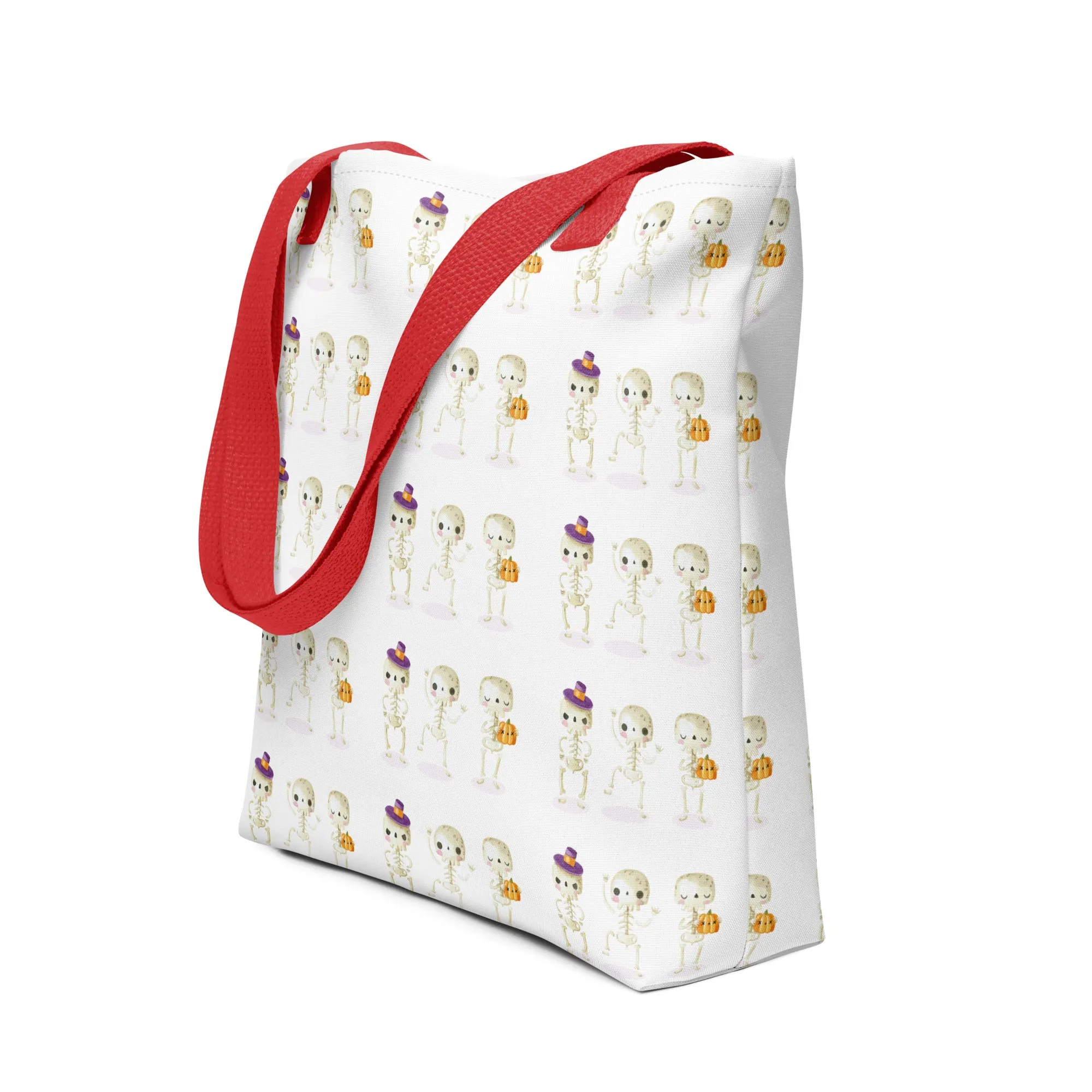 Shopping bag con piccoli scheletri di Halloween