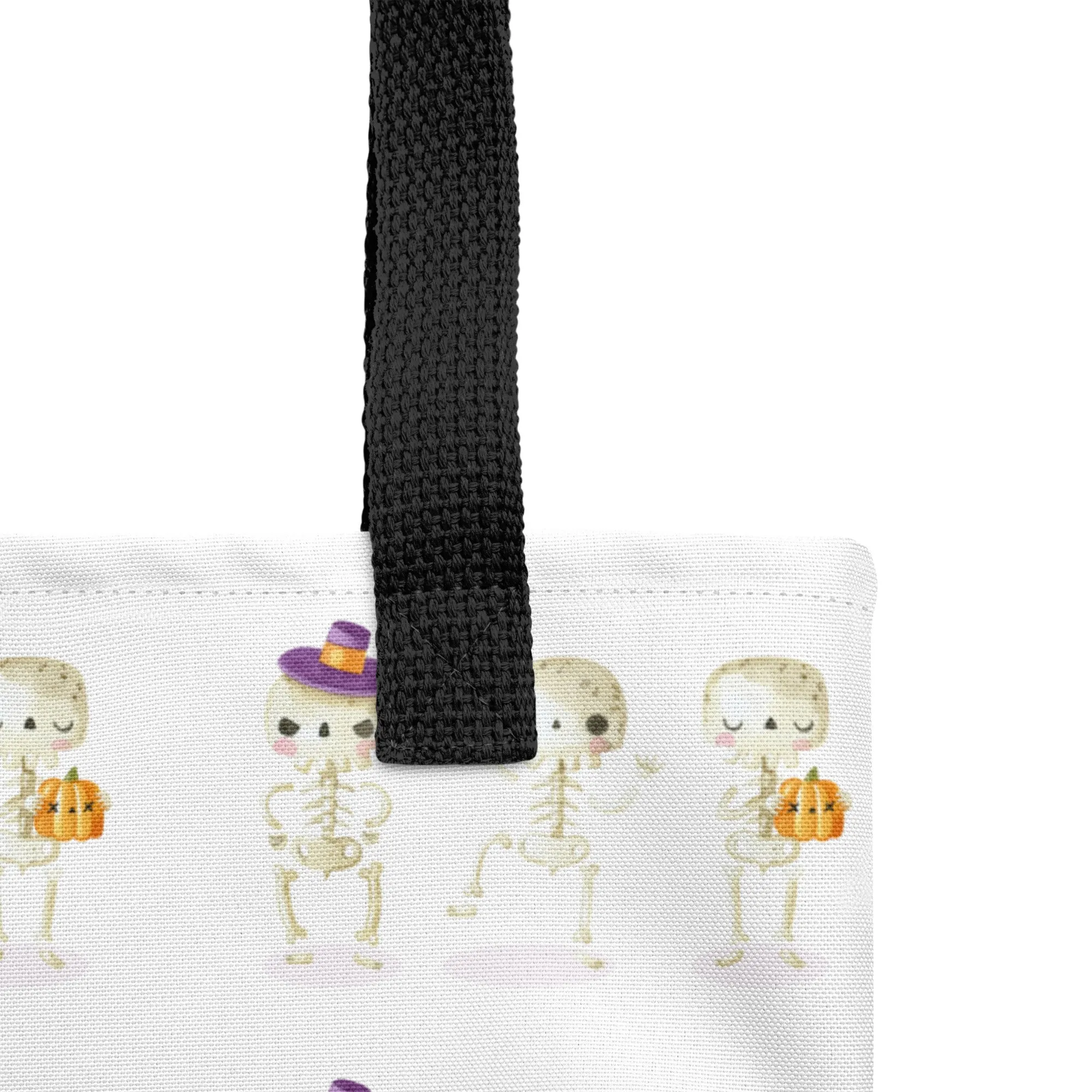 Shopping bag con piccoli scheletri di Halloween