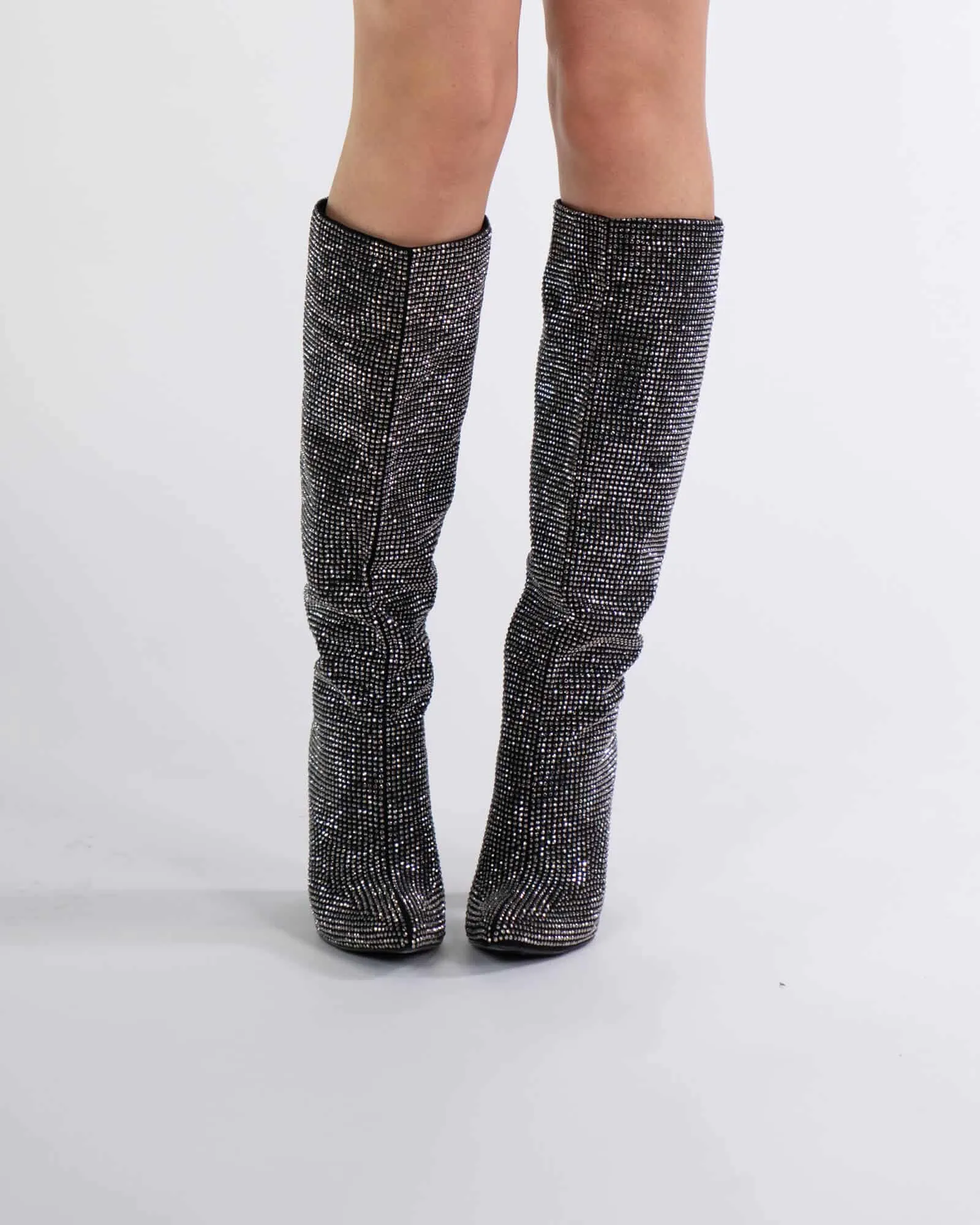 Stivali con strass - Nero