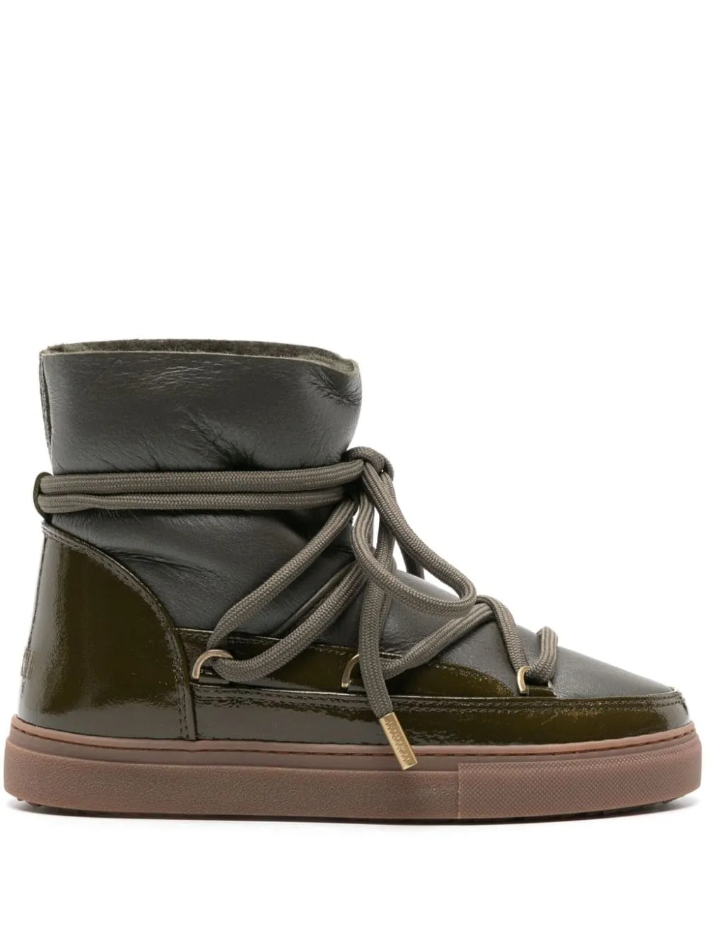Stivali stringati in verde - donna